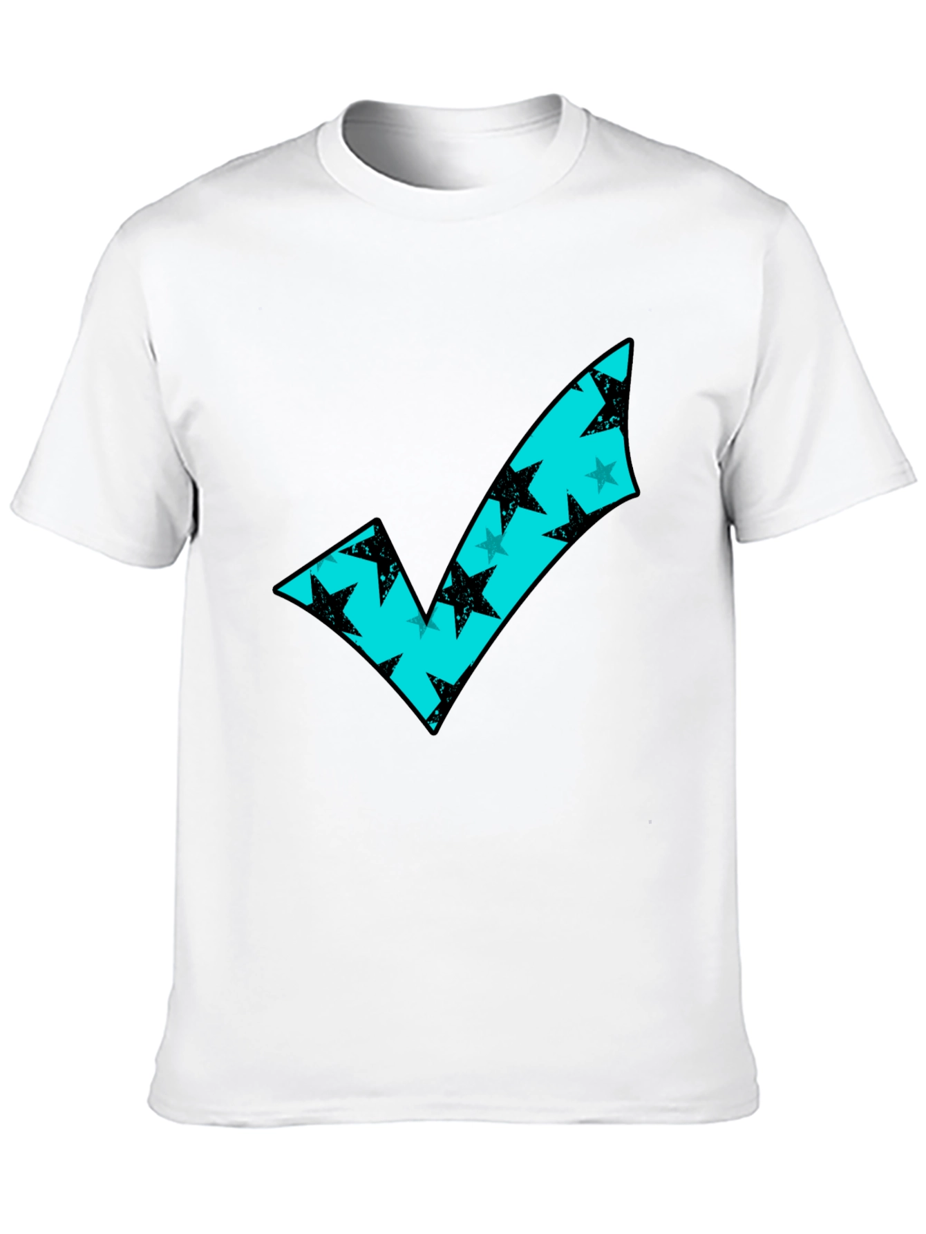 Modern Check Mark Tee - Stylish Graphic T-Shirt
