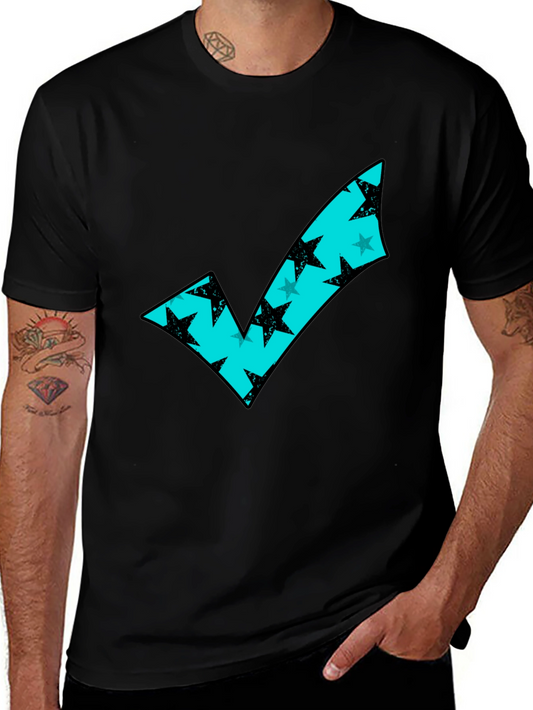 Modern Check Mark Tee - Stylish Graphic T-Shirt