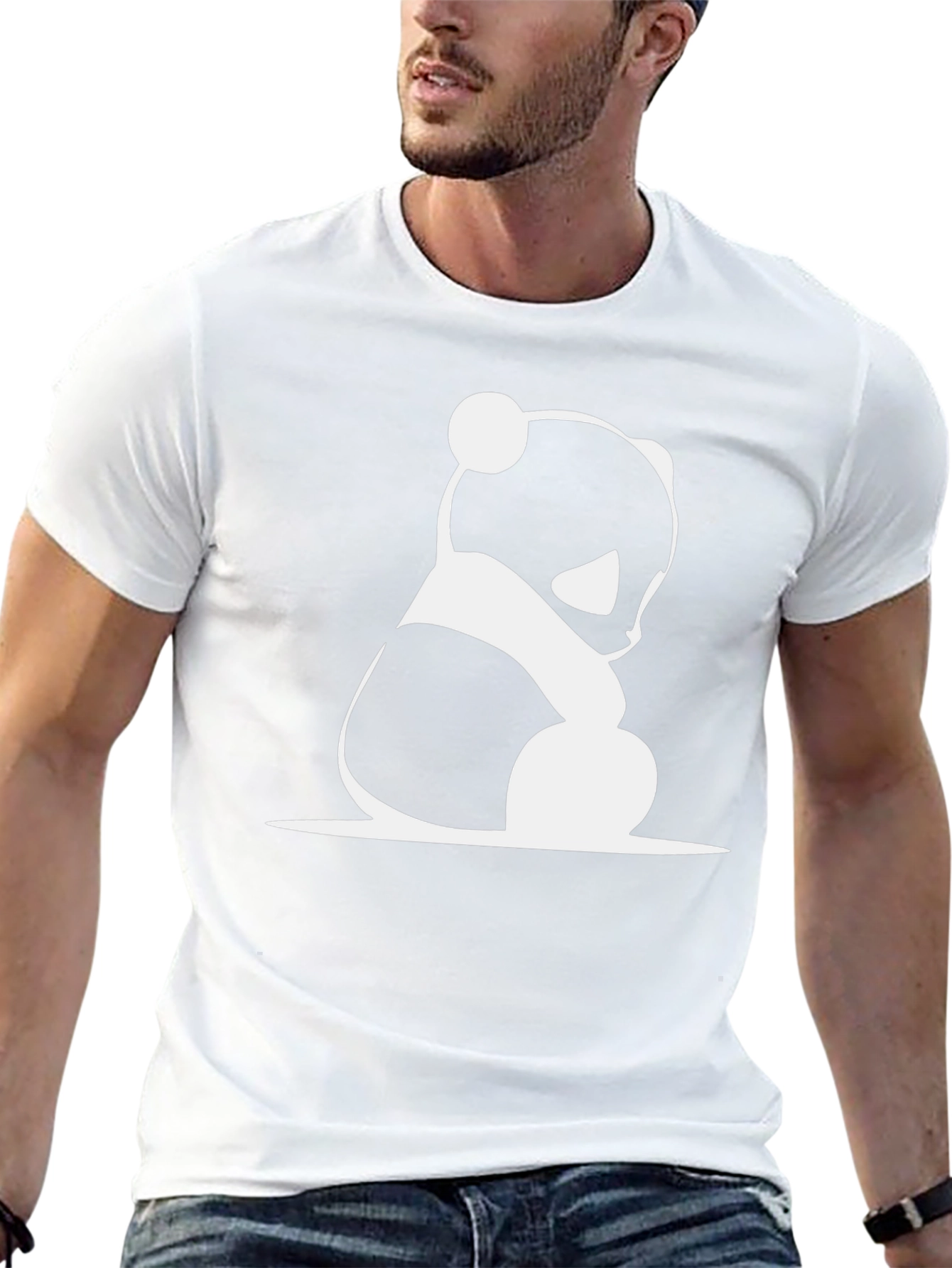 Cool Panda Graphic Black T-Shirt