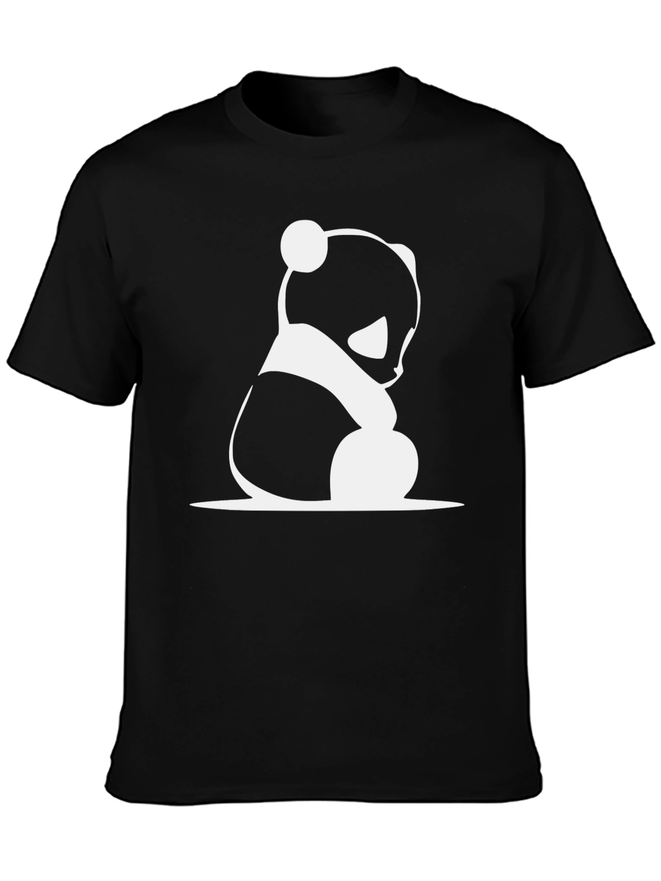 Cool Panda Graphic Black T-Shirt
