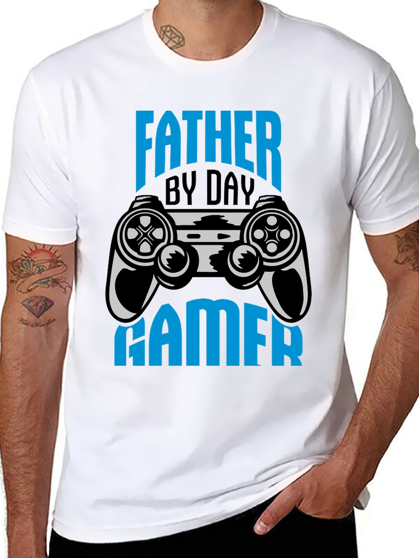 Father By Day Gamer Black T-Shirt