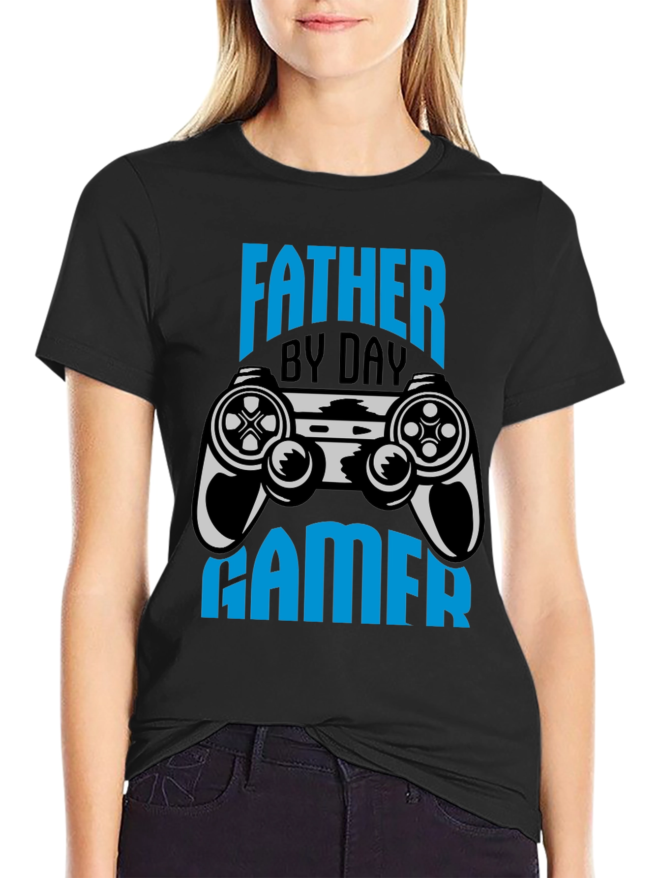 Father By Day Gamer Black T-Shirt