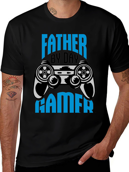 Father By Day Gamer Black T-Shirt