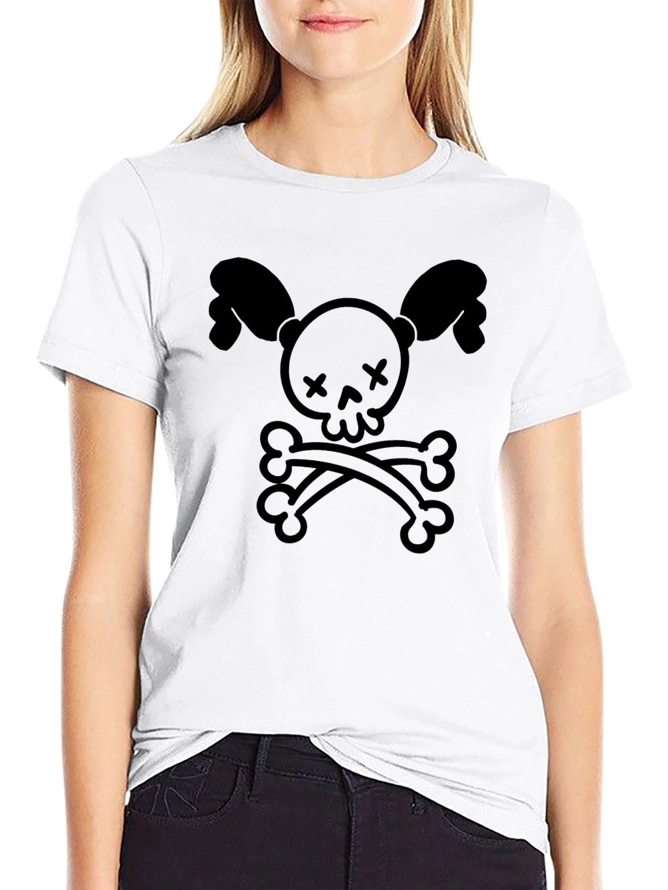 Cute Skull & Crossbones Black T-Shirt