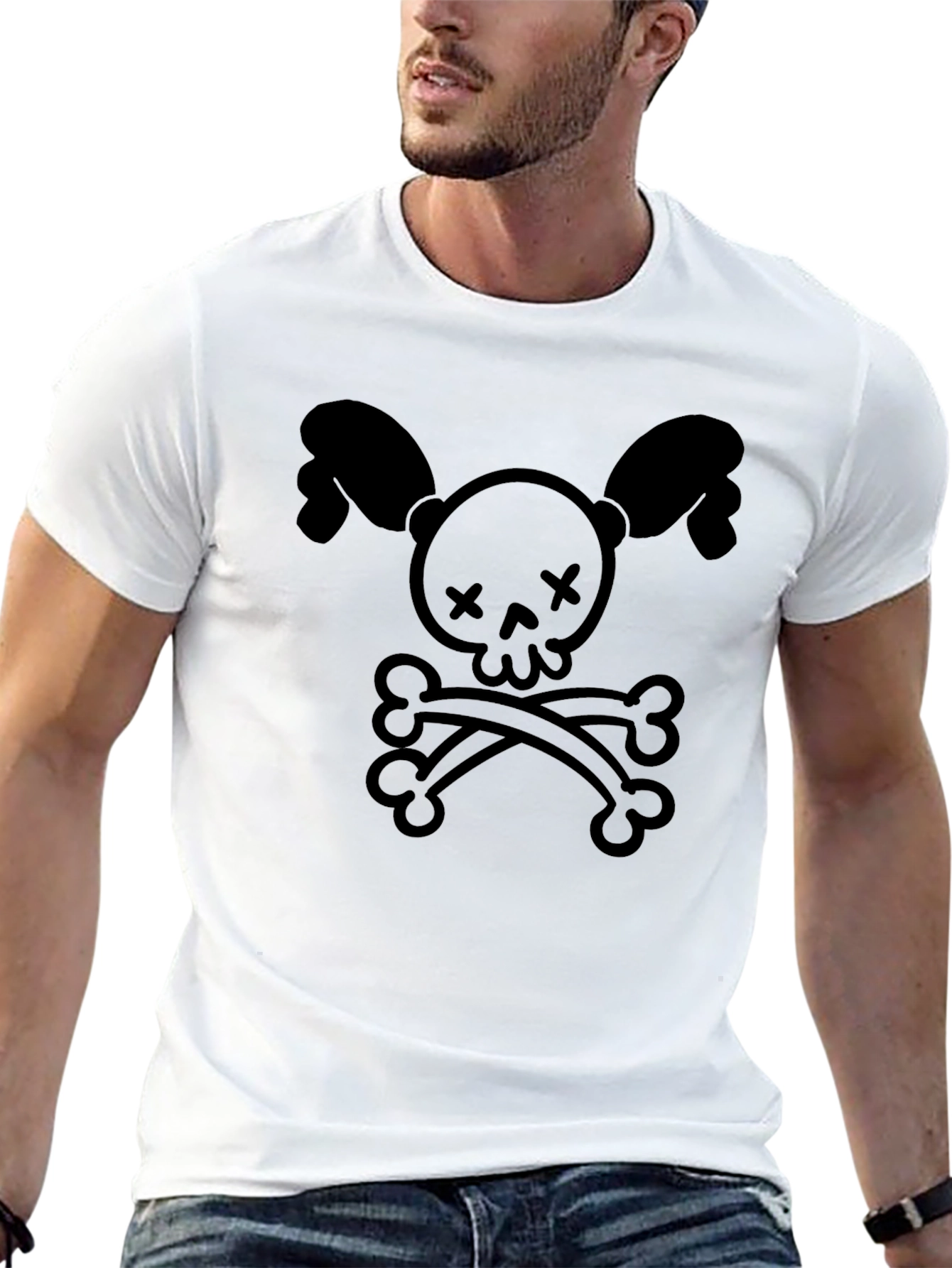 Cute Skull & Crossbones Black T-Shirt