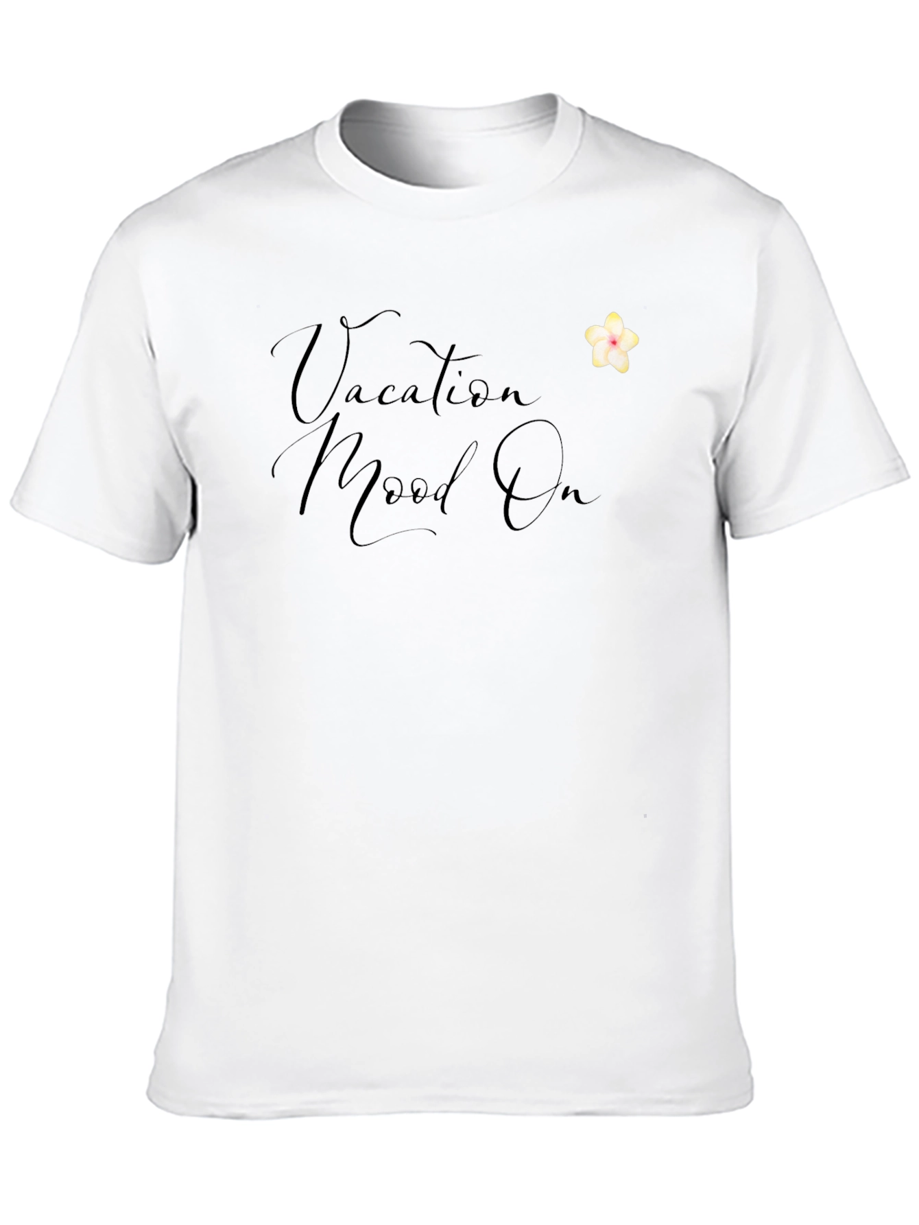 Vacation Mood On Black T-Shirt
