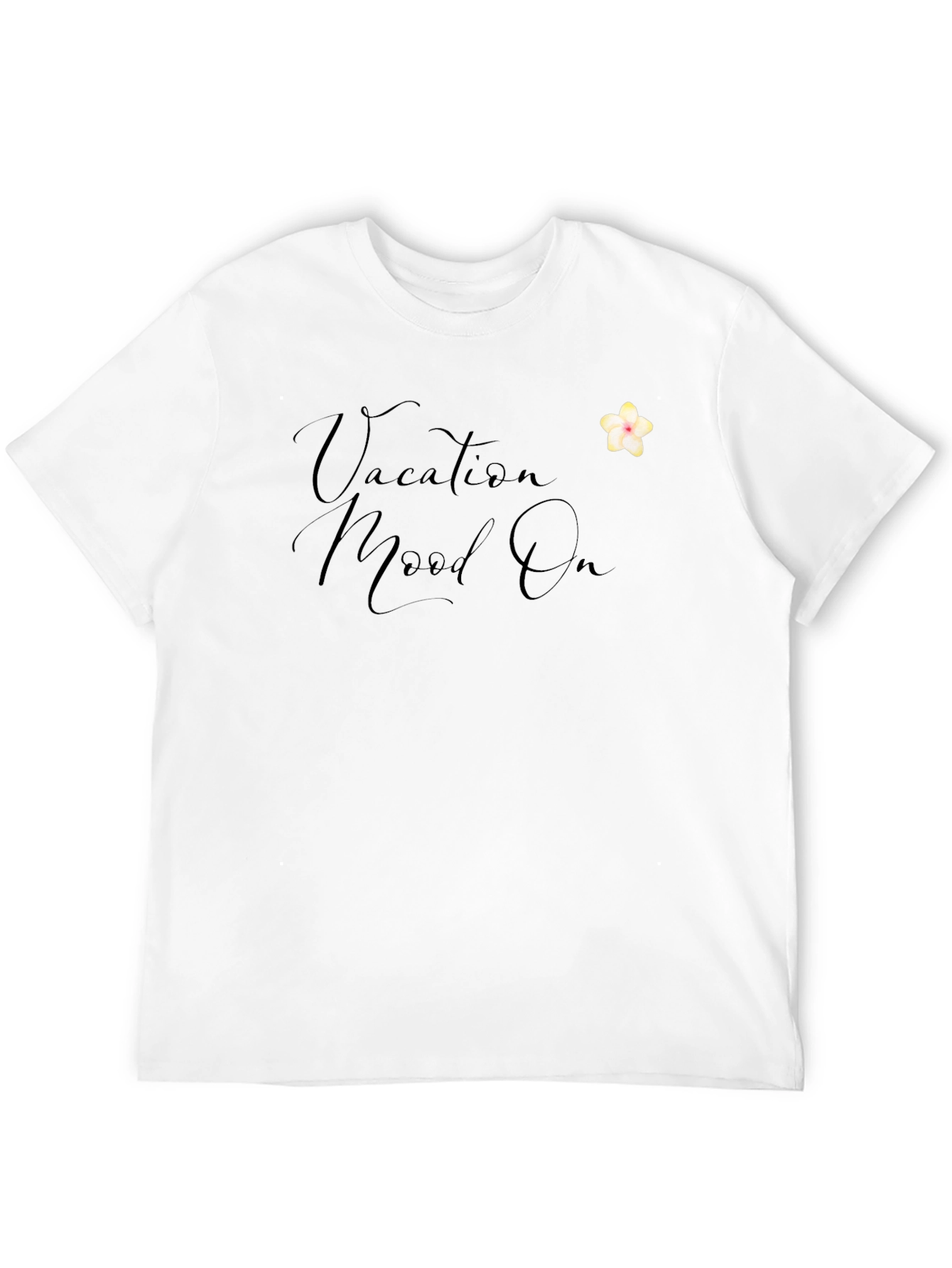 Vacation Mood On Black T-Shirt