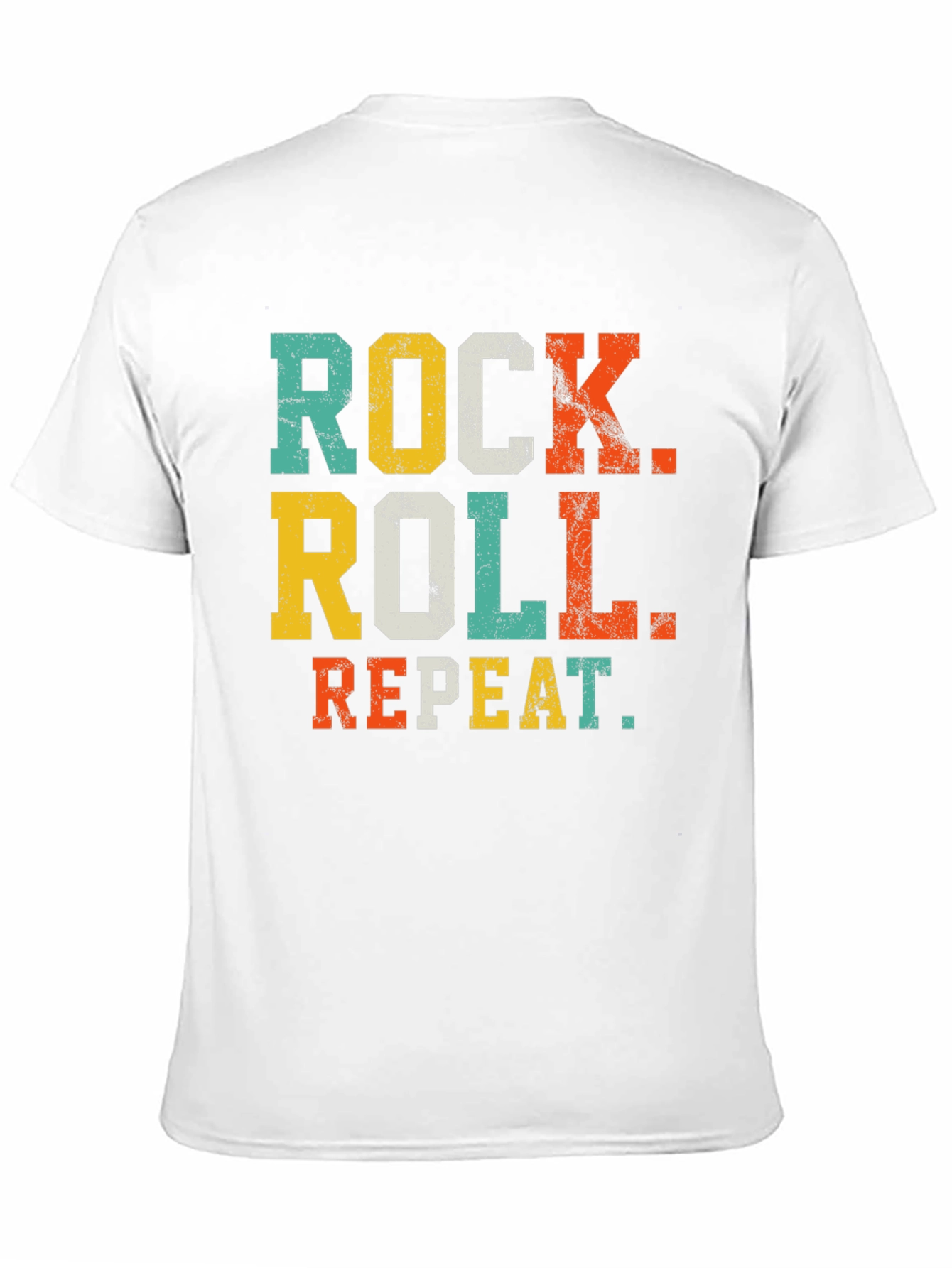 Retro Rock Roll Repeat Graphic T-Shirt