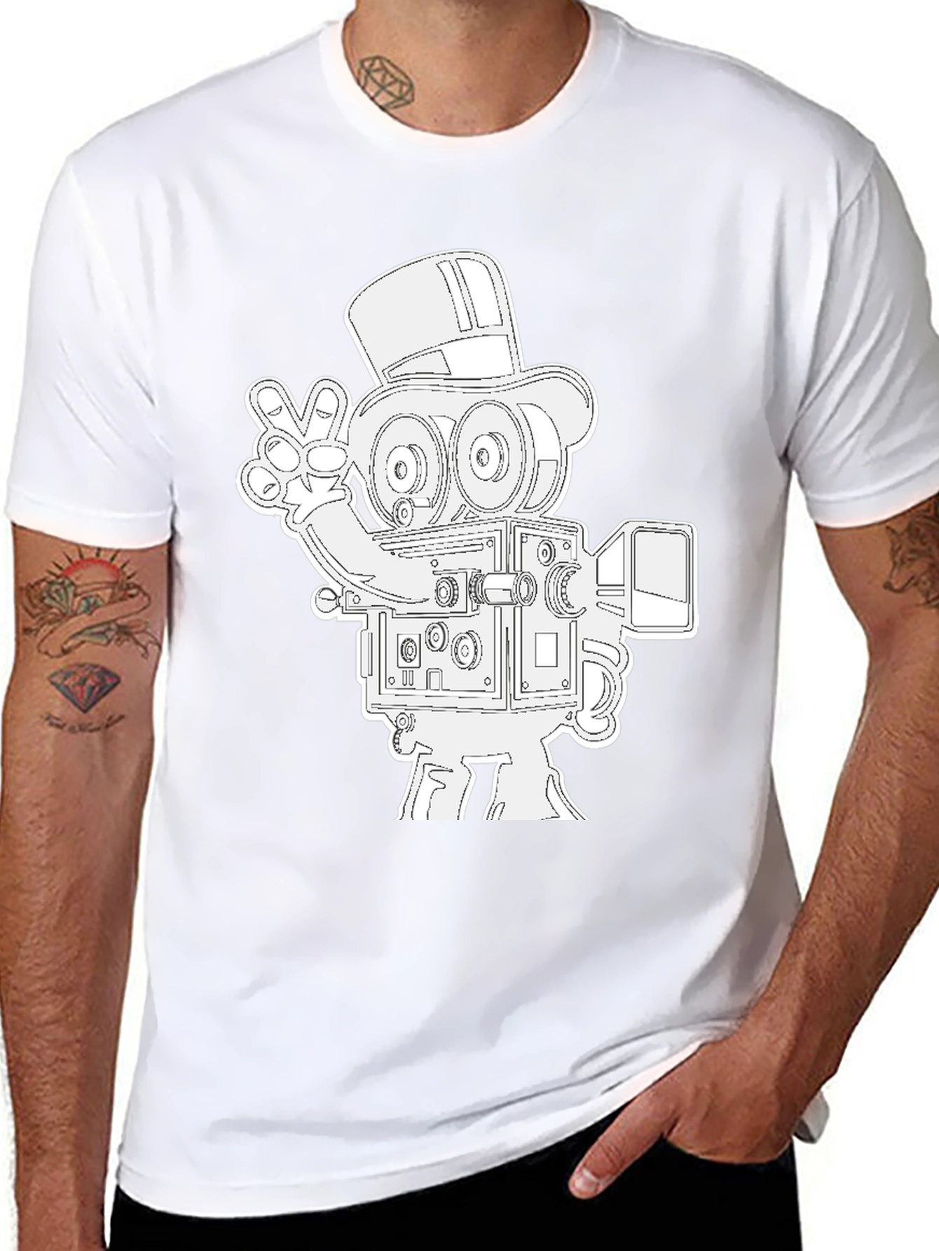 Retro Camera T-Shirt - Peace Out Film Lovers!