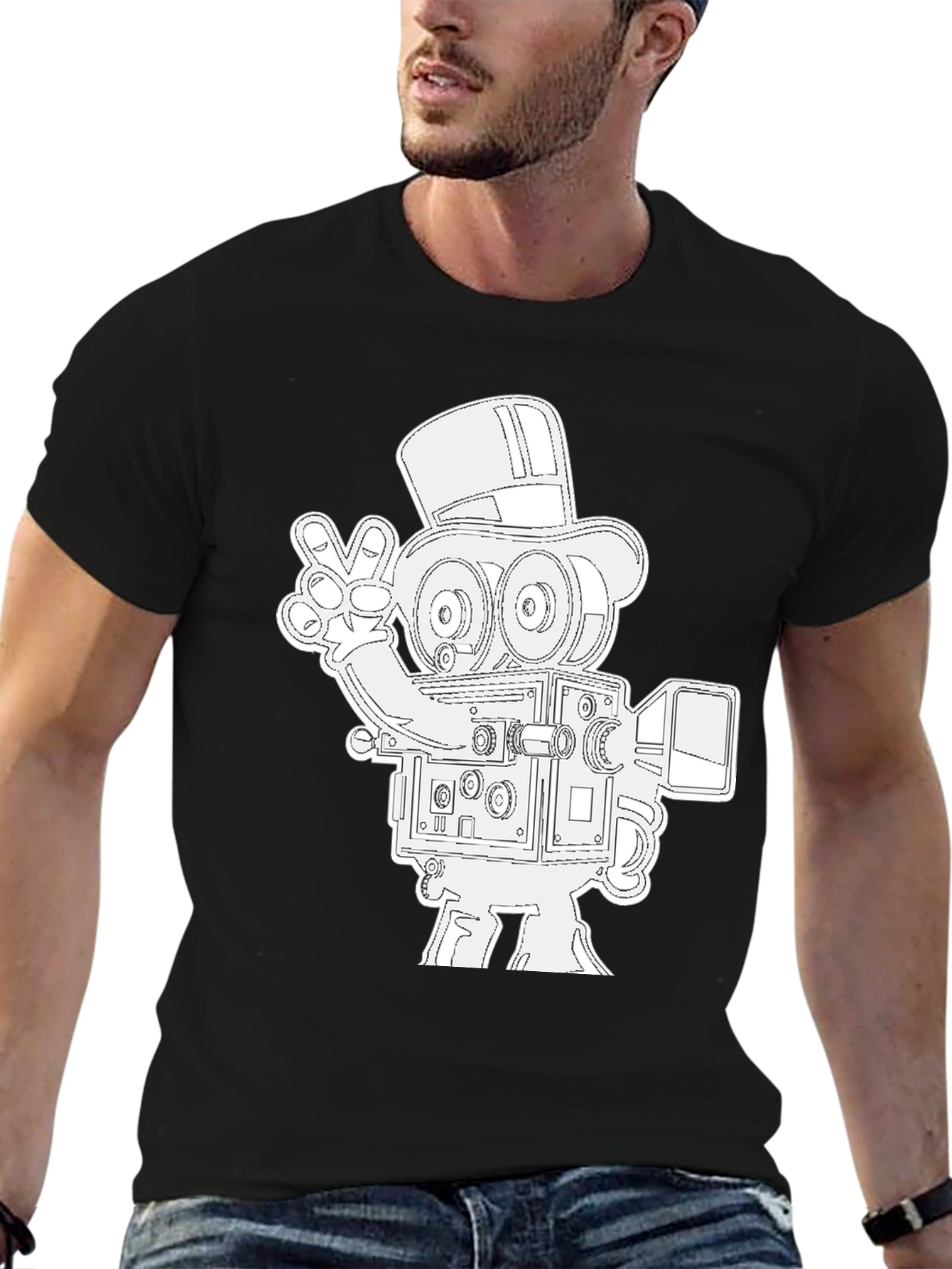 Retro Camera T-Shirt - Peace Out Film Lovers!
