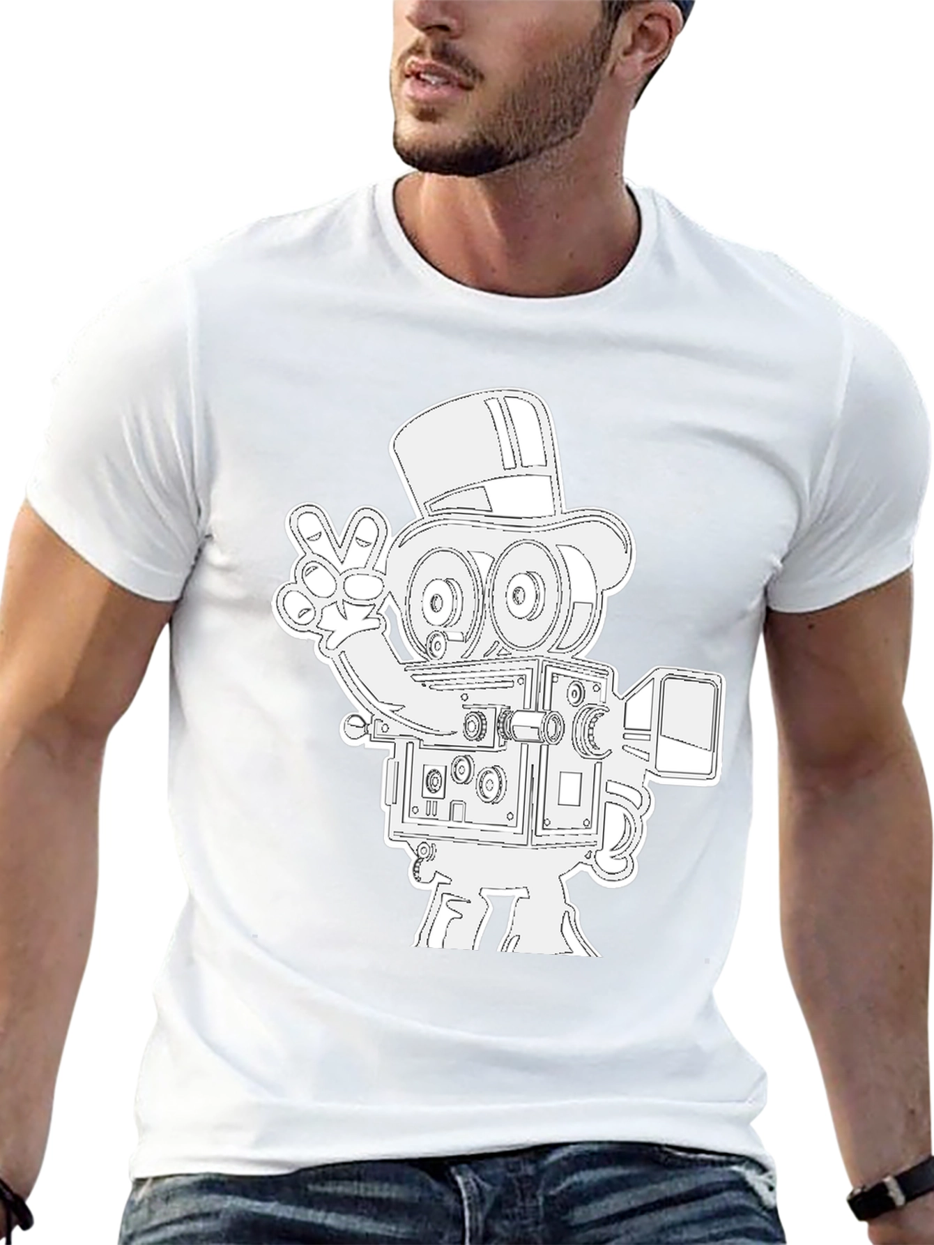 Retro Camera T-Shirt - Peace Out Film Lovers!