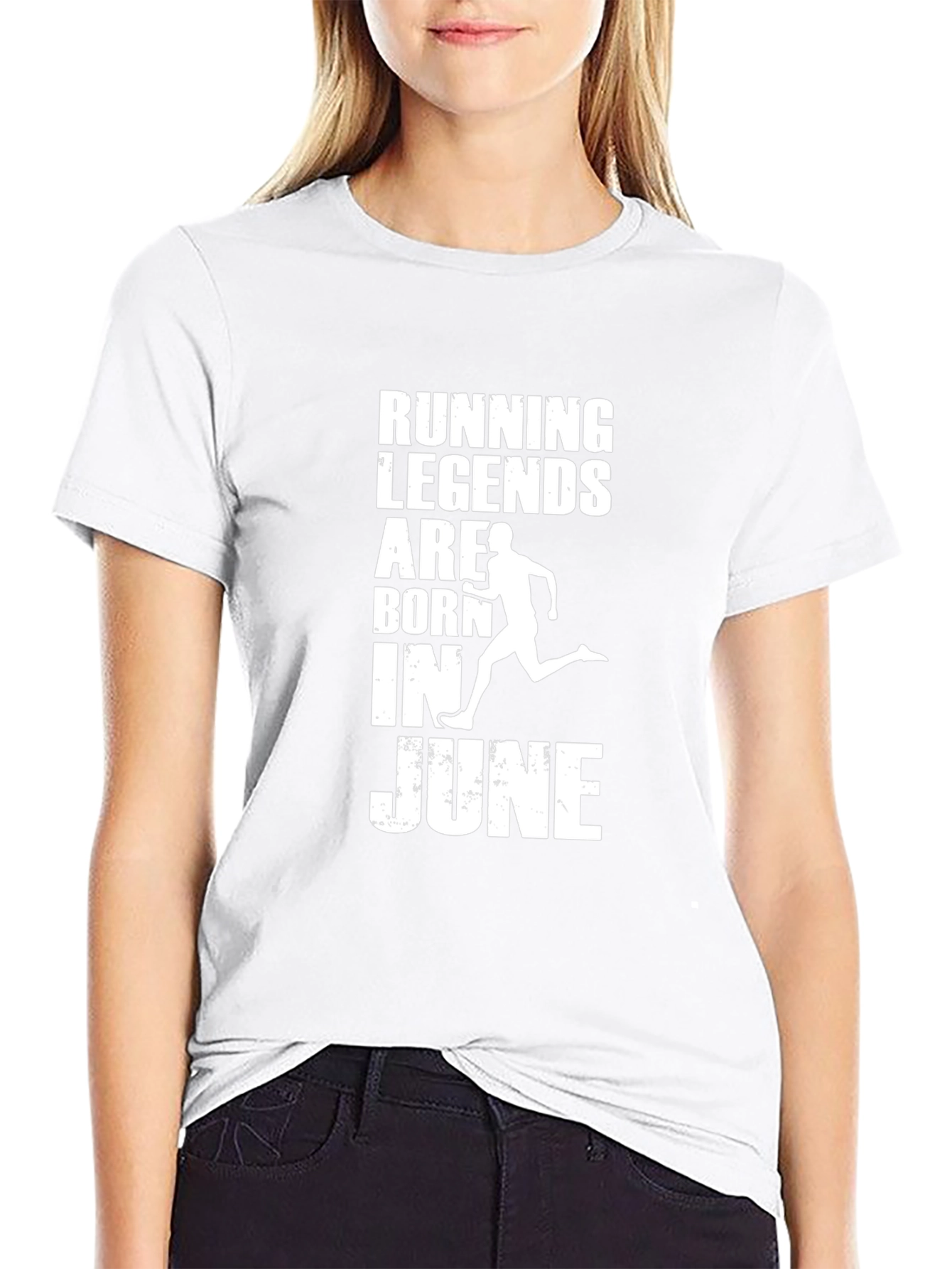Running Legends Born in June Black T-Shirt