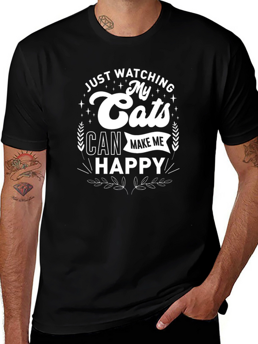 Just Watching My Cats Can Make Me Happy T-Shirt