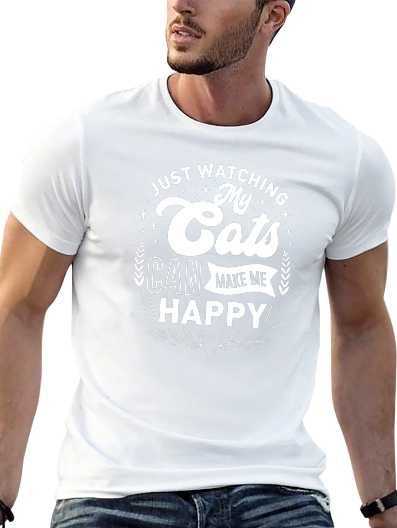 Just Watching My Cats Can Make Me Happy T-Shirt