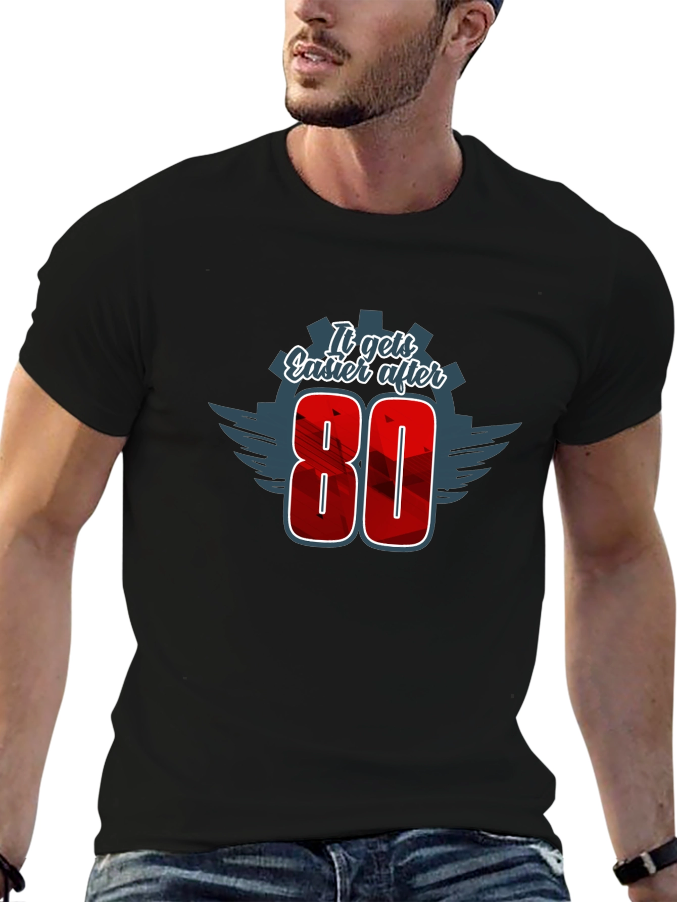It Gets Easier After 80 - Mens Graphic Tee