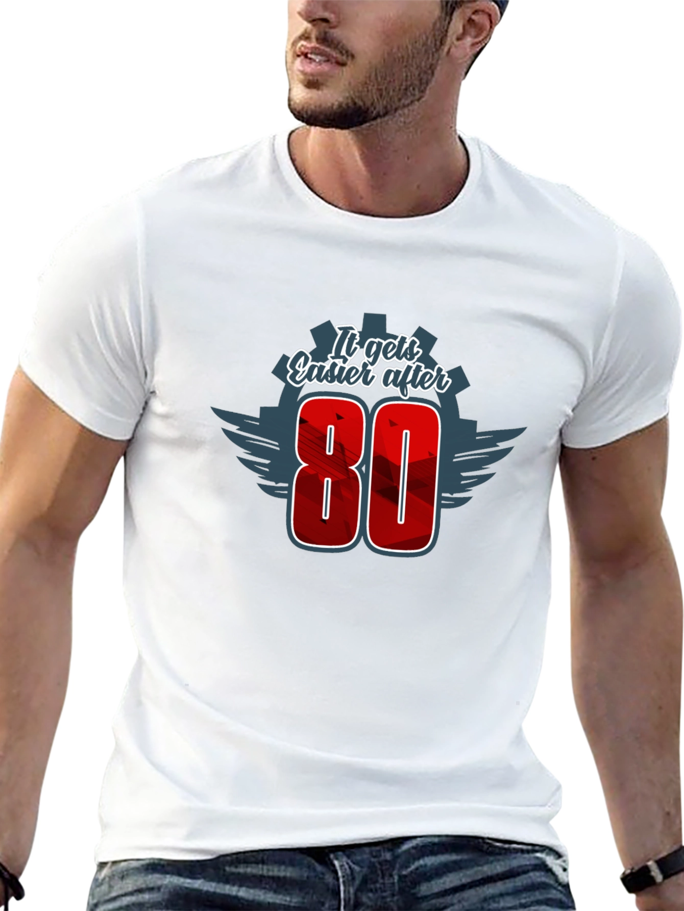 It Gets Easier After 80 - Mens Graphic Tee