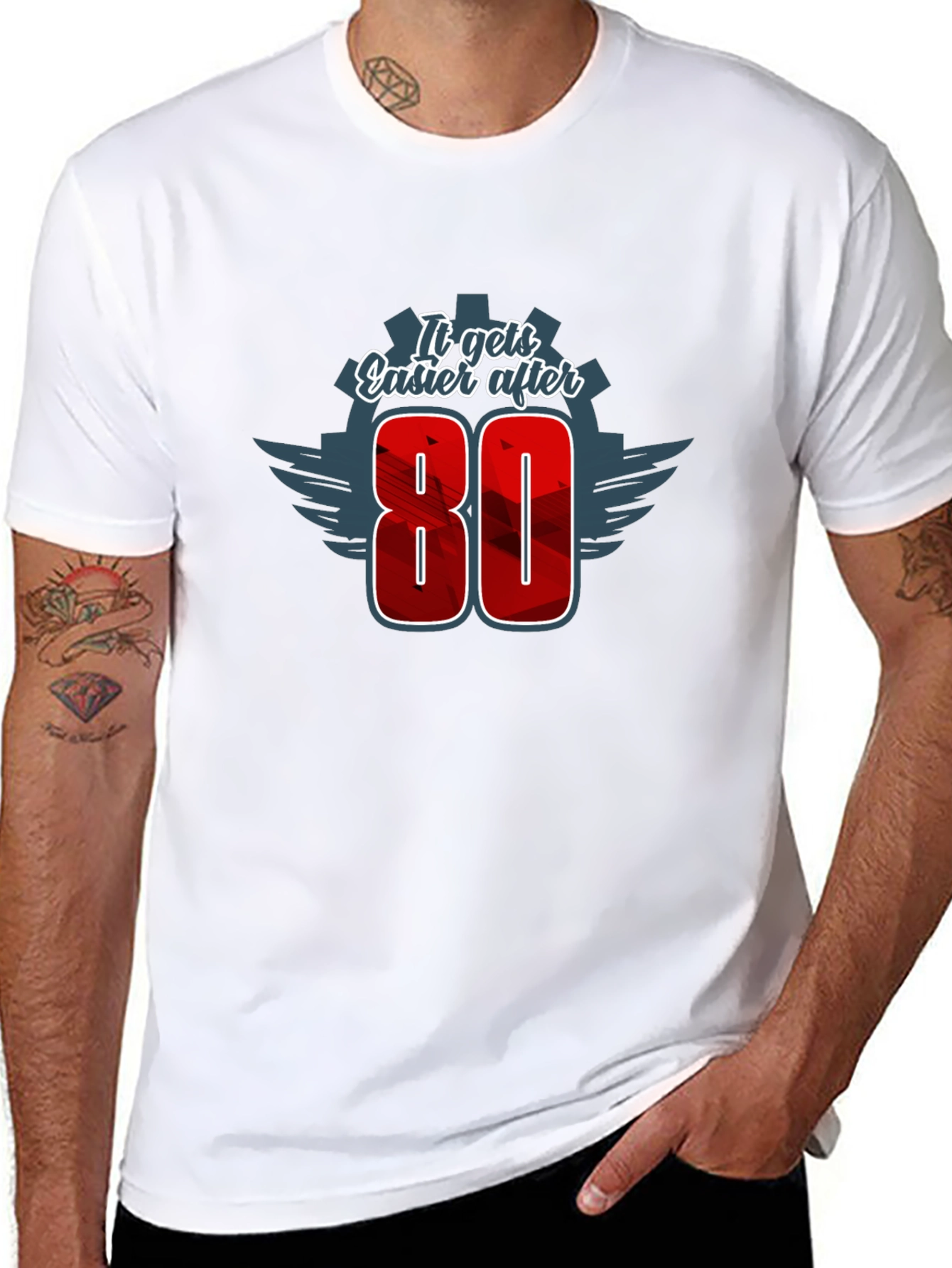 It Gets Easier After 80 - Mens Graphic Tee