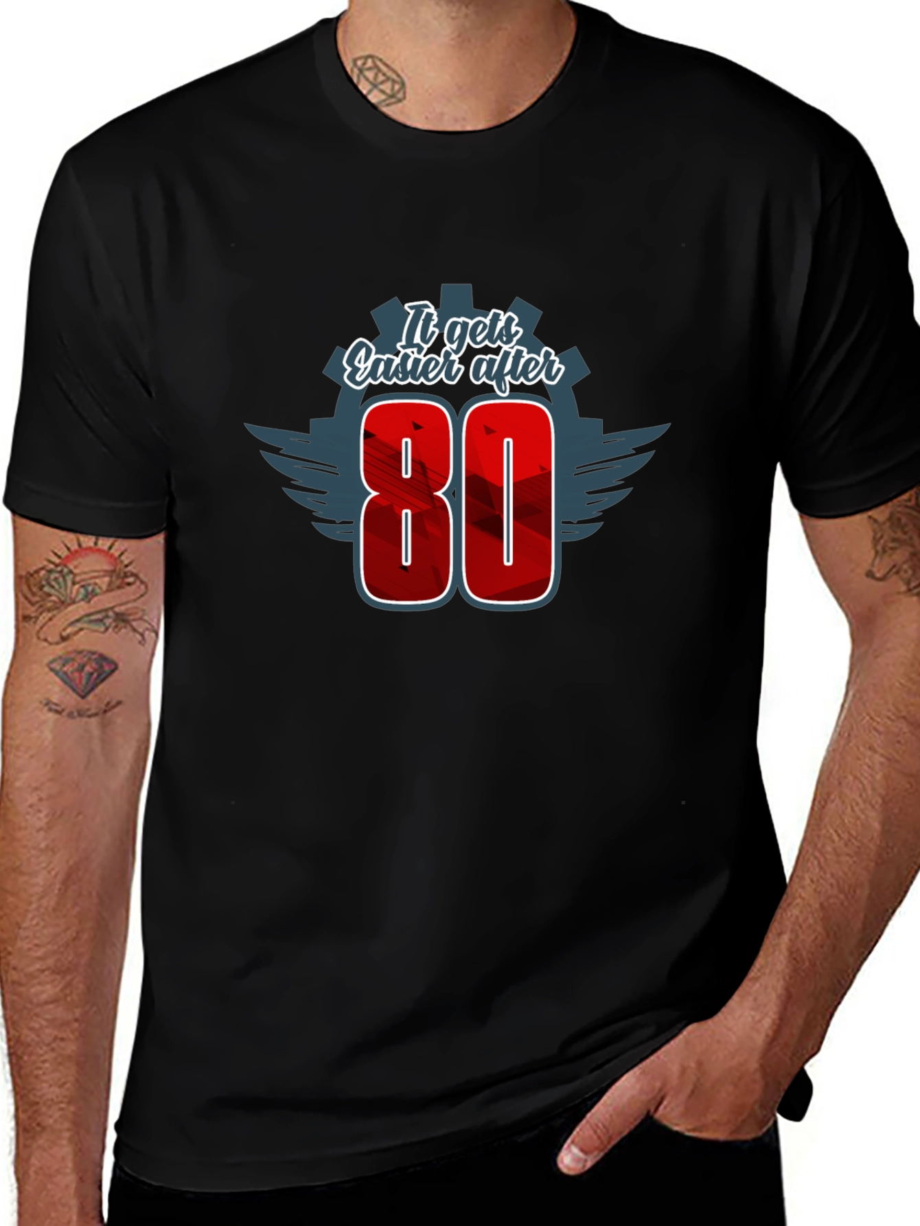 It Gets Easier After 80 - Mens Graphic Tee