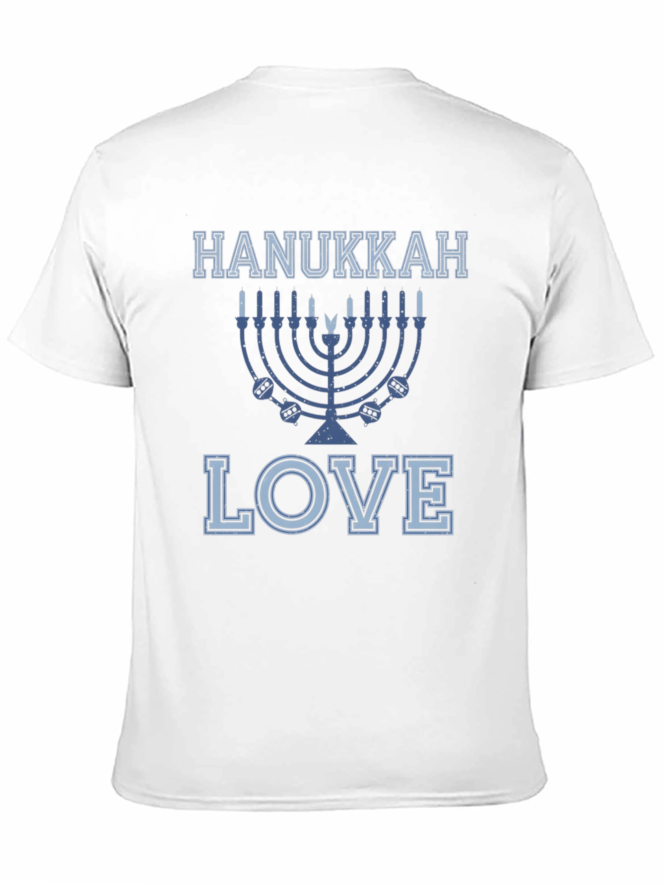 Hanukkah Love T-Shirt Mens Black Holiday Shirt