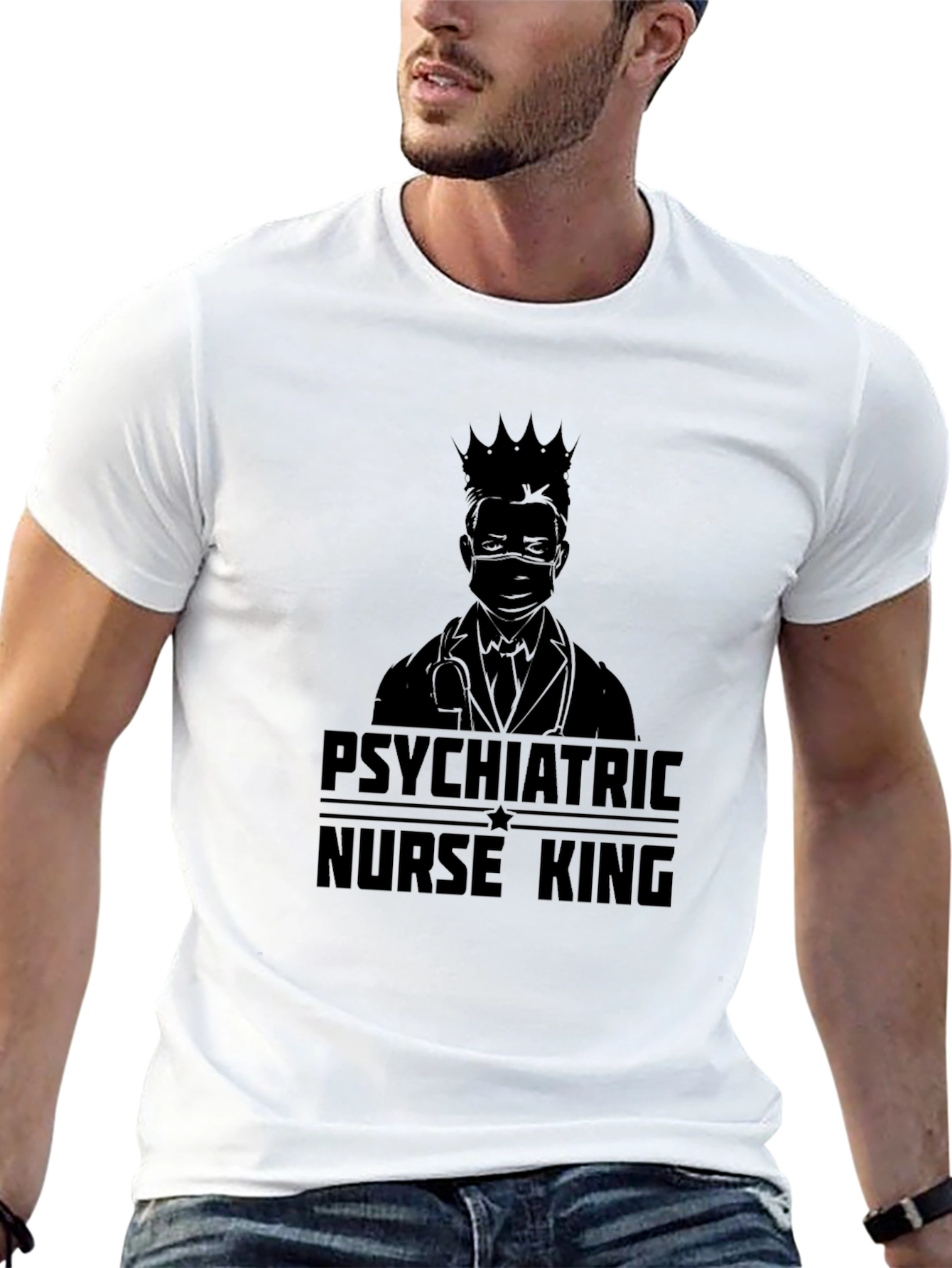 Psychiatric Nurse King T-Shirt