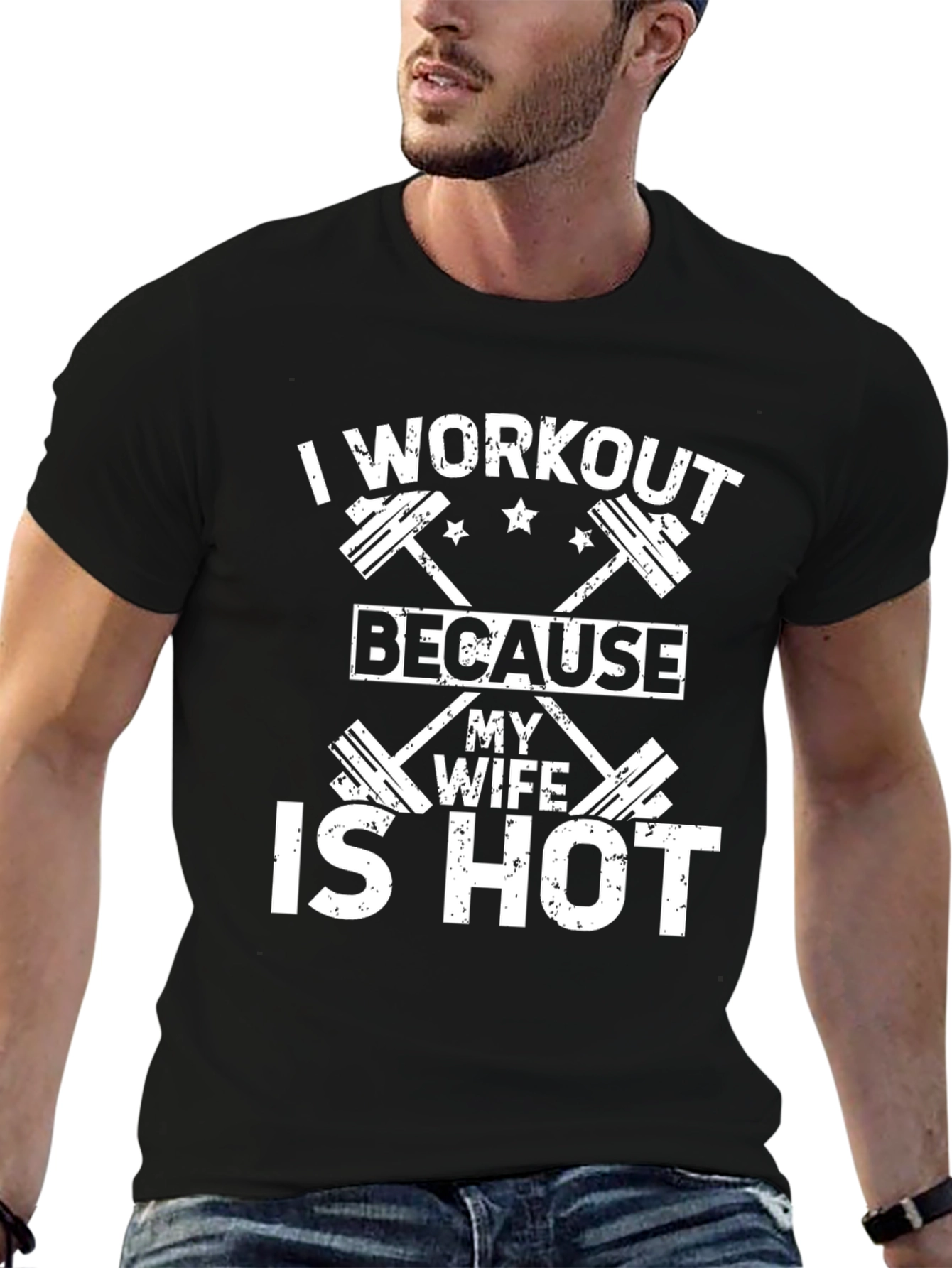 Workout Motivation Tee: Hot Wife Gym Shirt