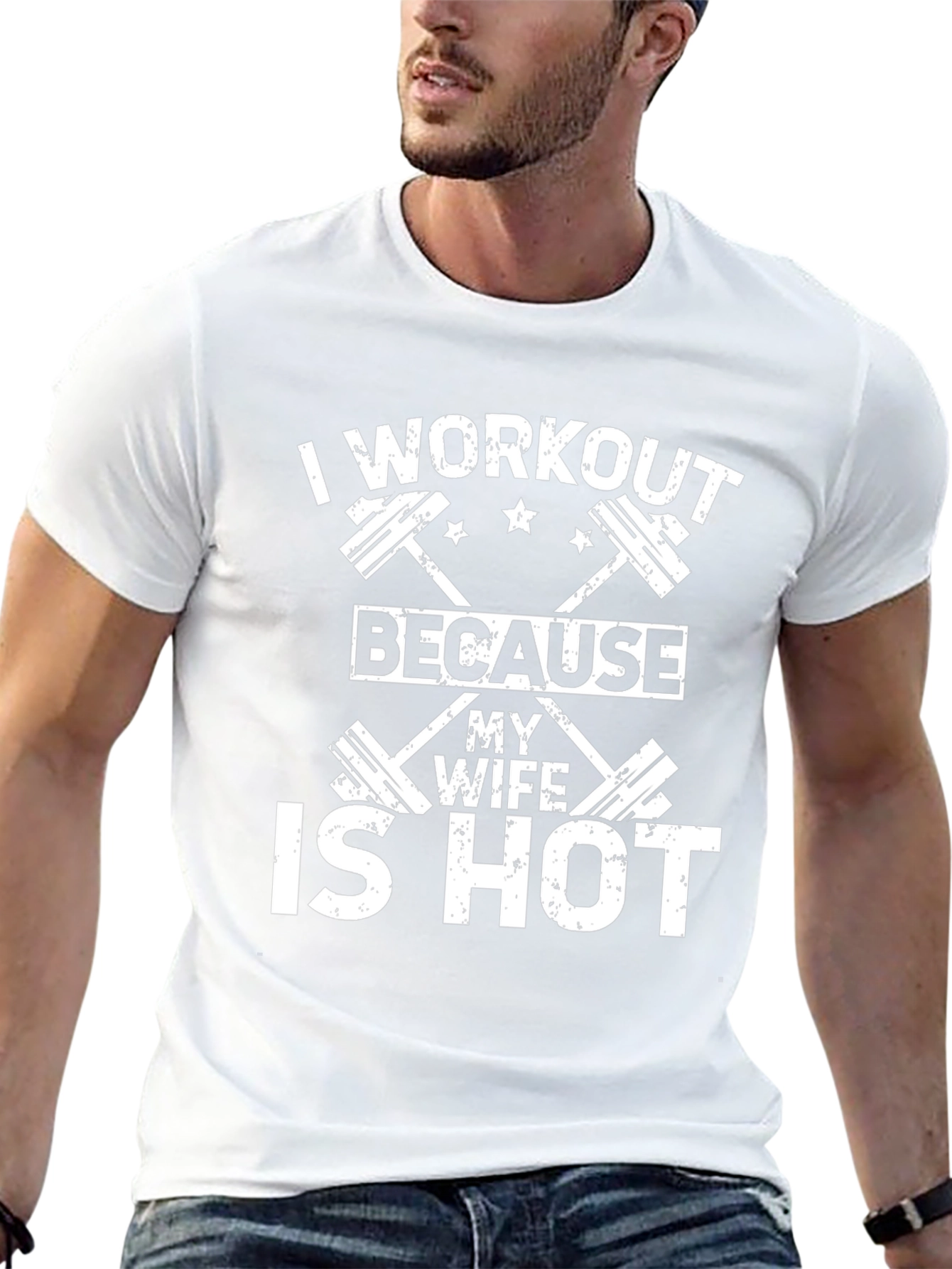 Workout Motivation Tee: Hot Wife Gym Shirt