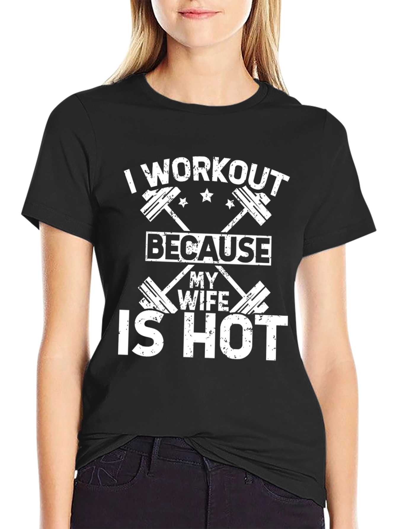 Workout Motivation Tee: Hot Wife Gym Shirt