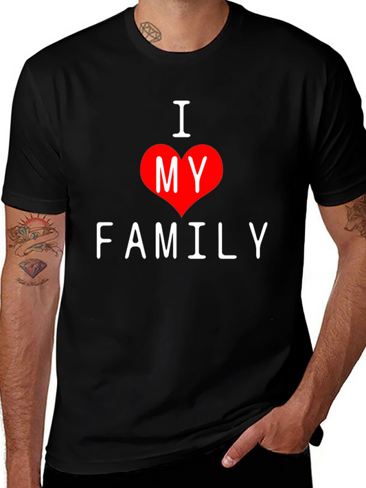 I Heart My Family Graphic Tee - Soft Cotton Comfort