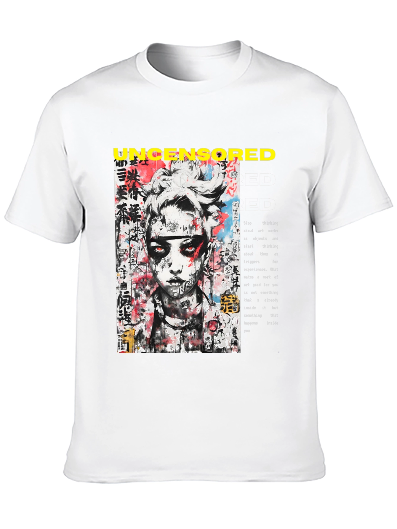 Edgy Uncensored Graphic Print Black T-Shirt