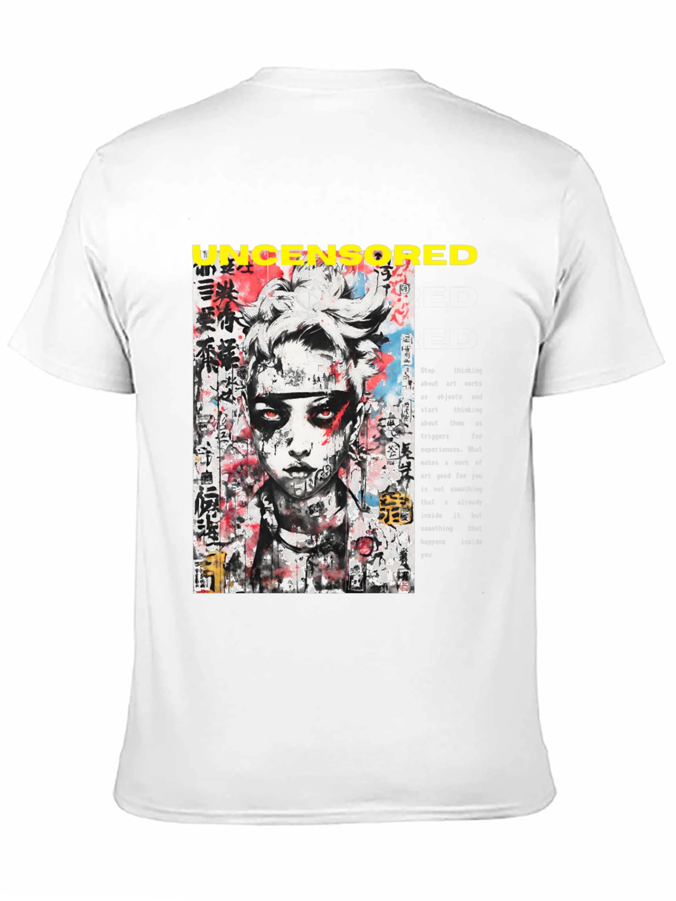 Edgy Uncensored Graphic Print Black T-Shirt