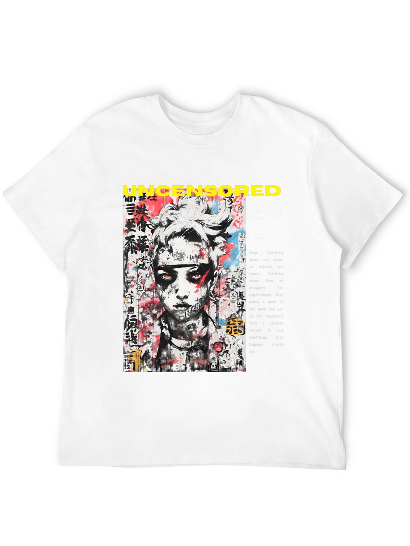 Edgy Uncensored Graphic Print Black T-Shirt
