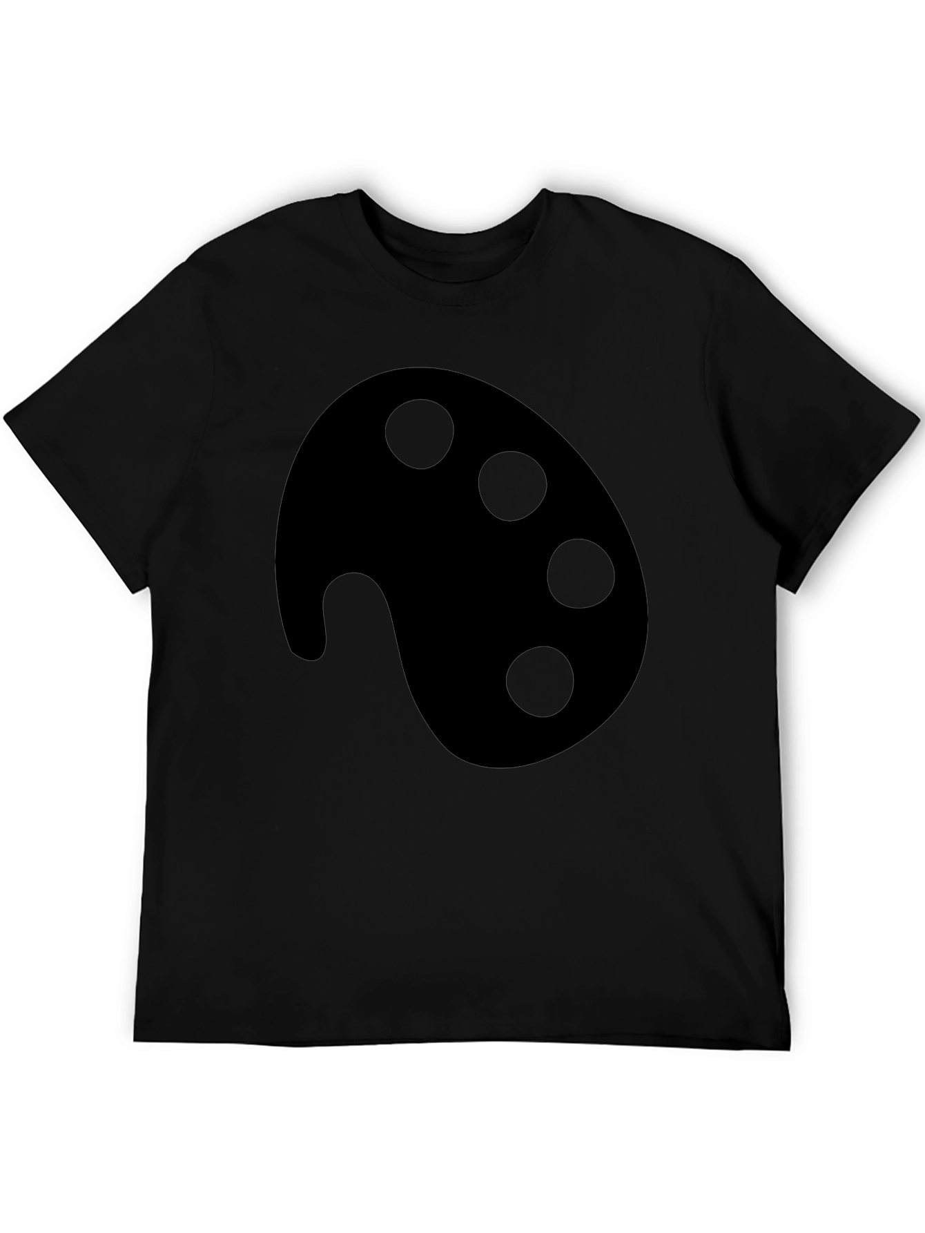 Artist Palette Graphic Tee - Black Cotton T-Shirt