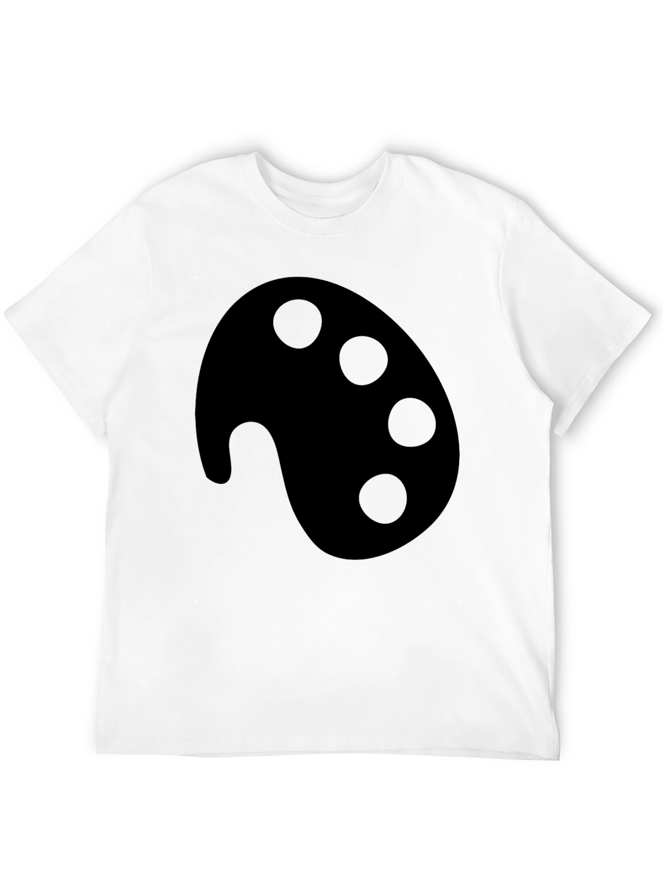 Artist Palette Graphic Tee - Black Cotton T-Shirt