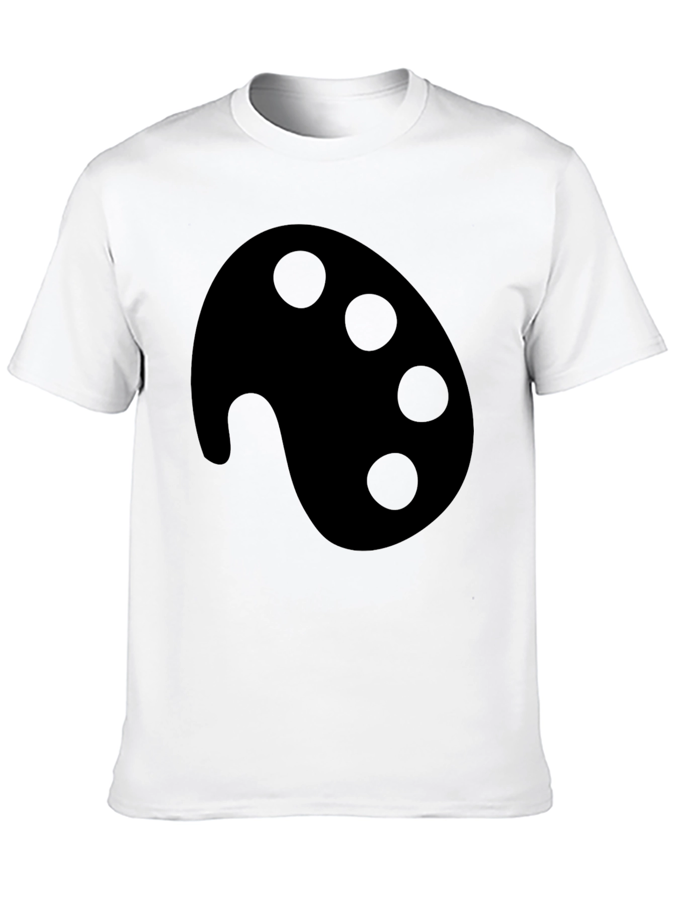 Artist Palette Graphic Tee - Black Cotton T-Shirt