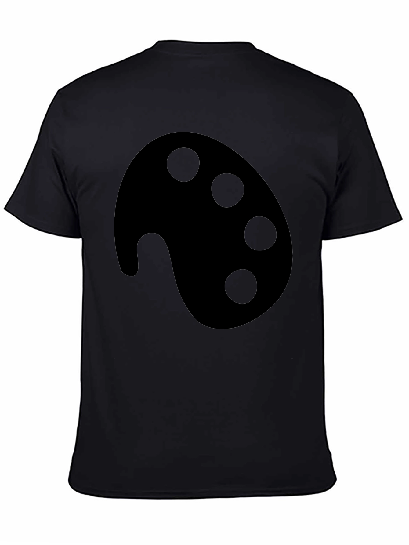 Artist Palette Graphic Tee - Black Cotton T-Shirt