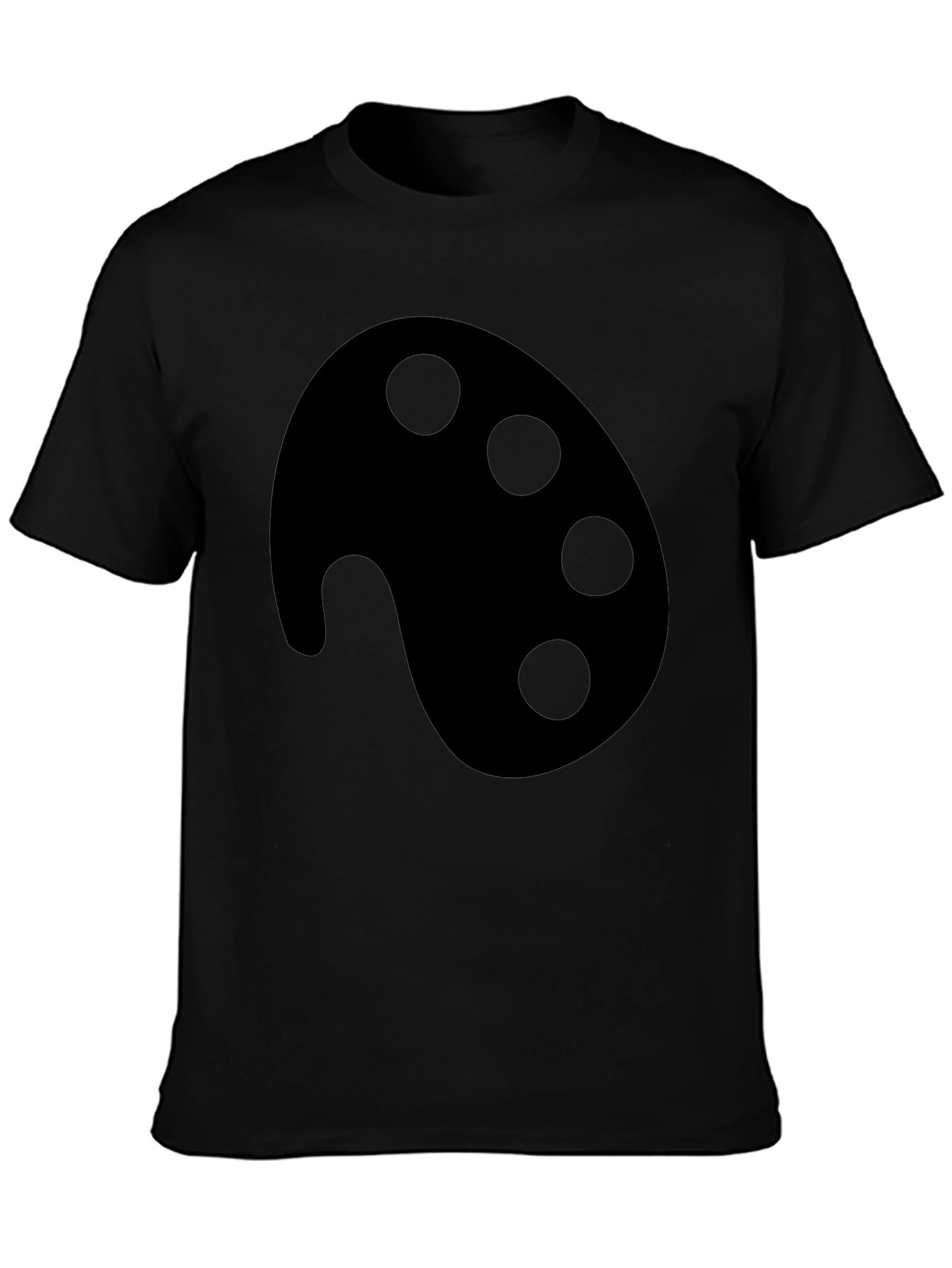 Artist Palette Graphic Tee - Black Cotton T-Shirt