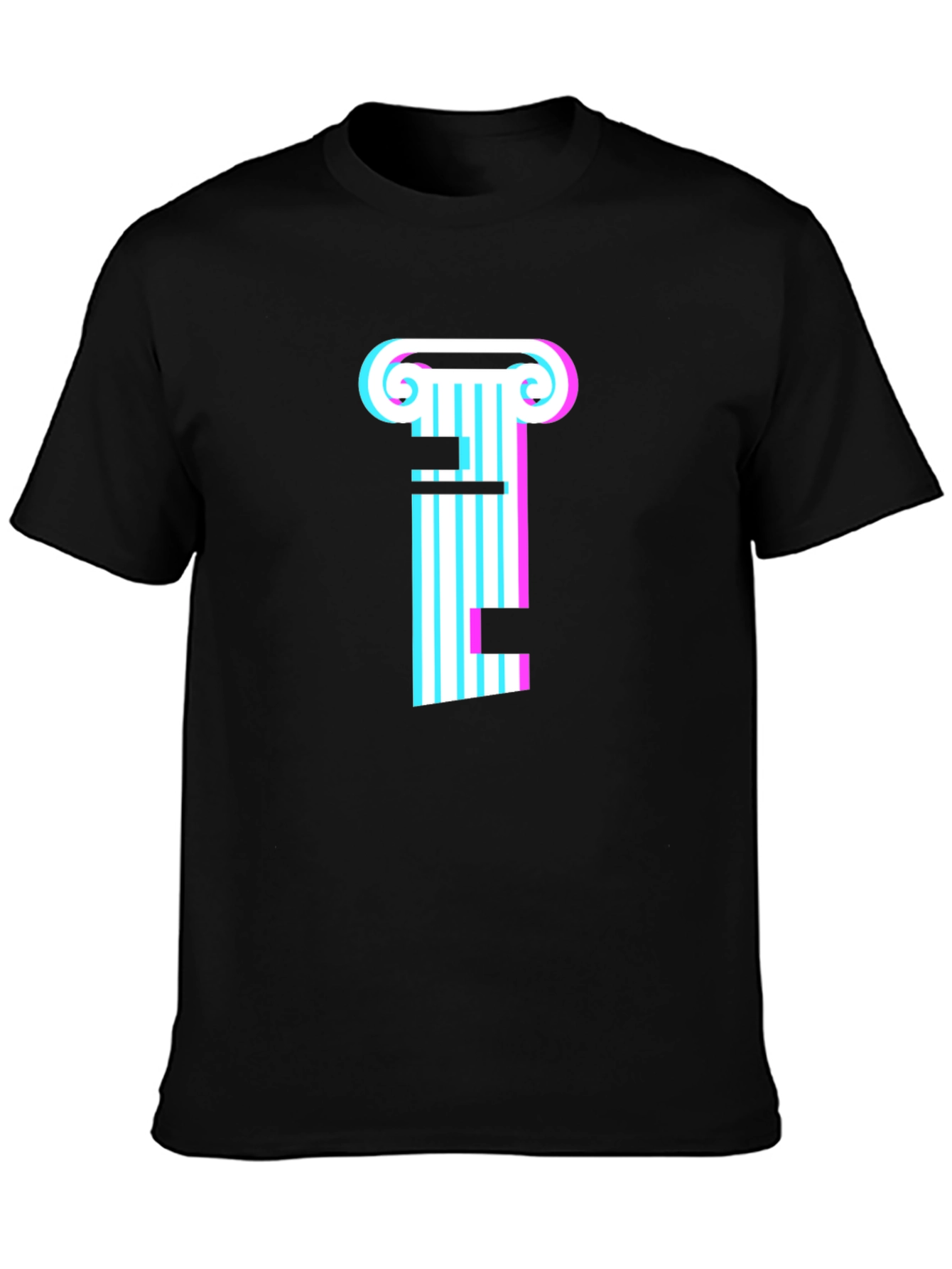 Retro Column Tee - Stylish Graphic T-Shirt