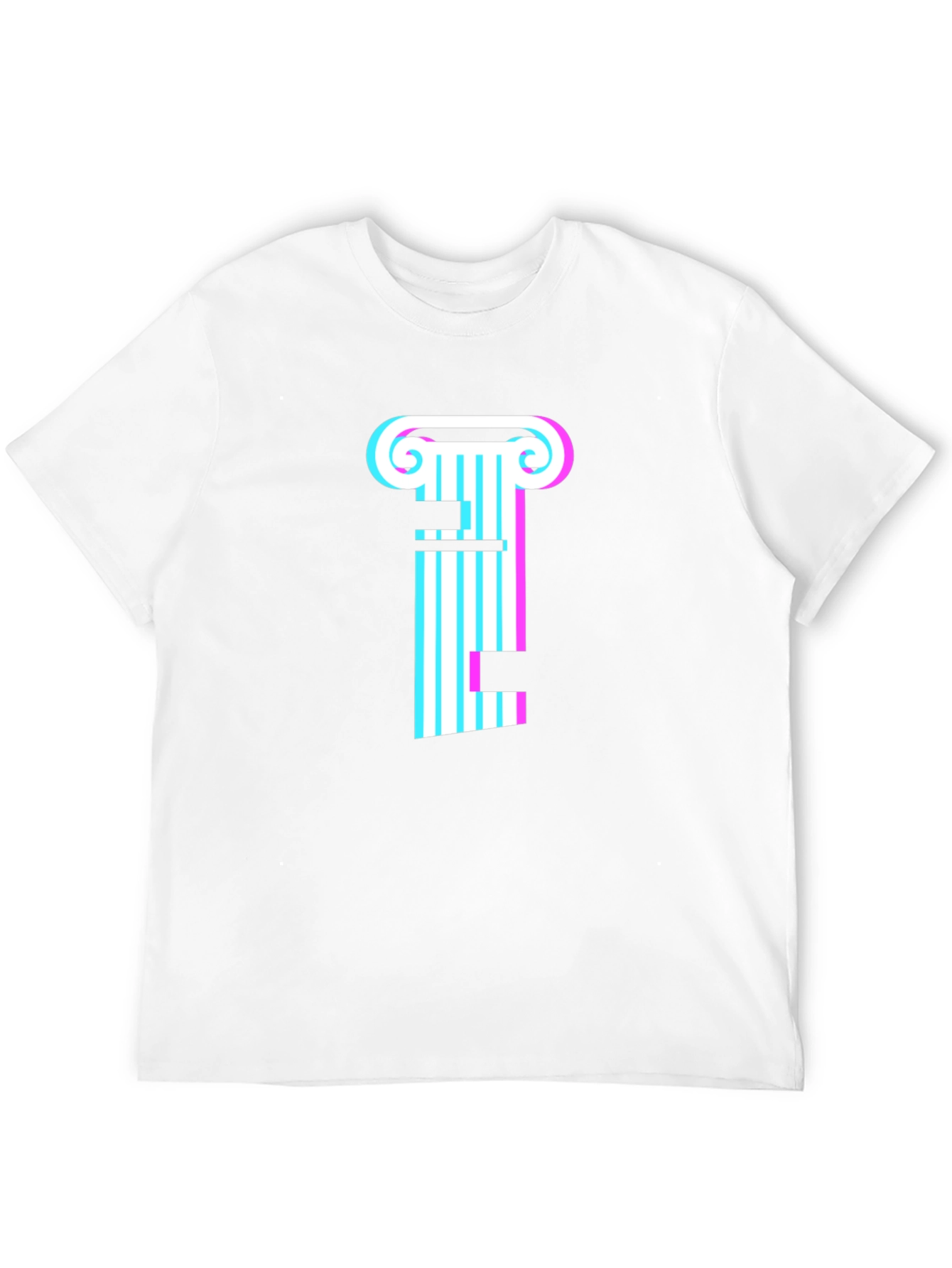 Retro Column Tee - Stylish Graphic T-Shirt
