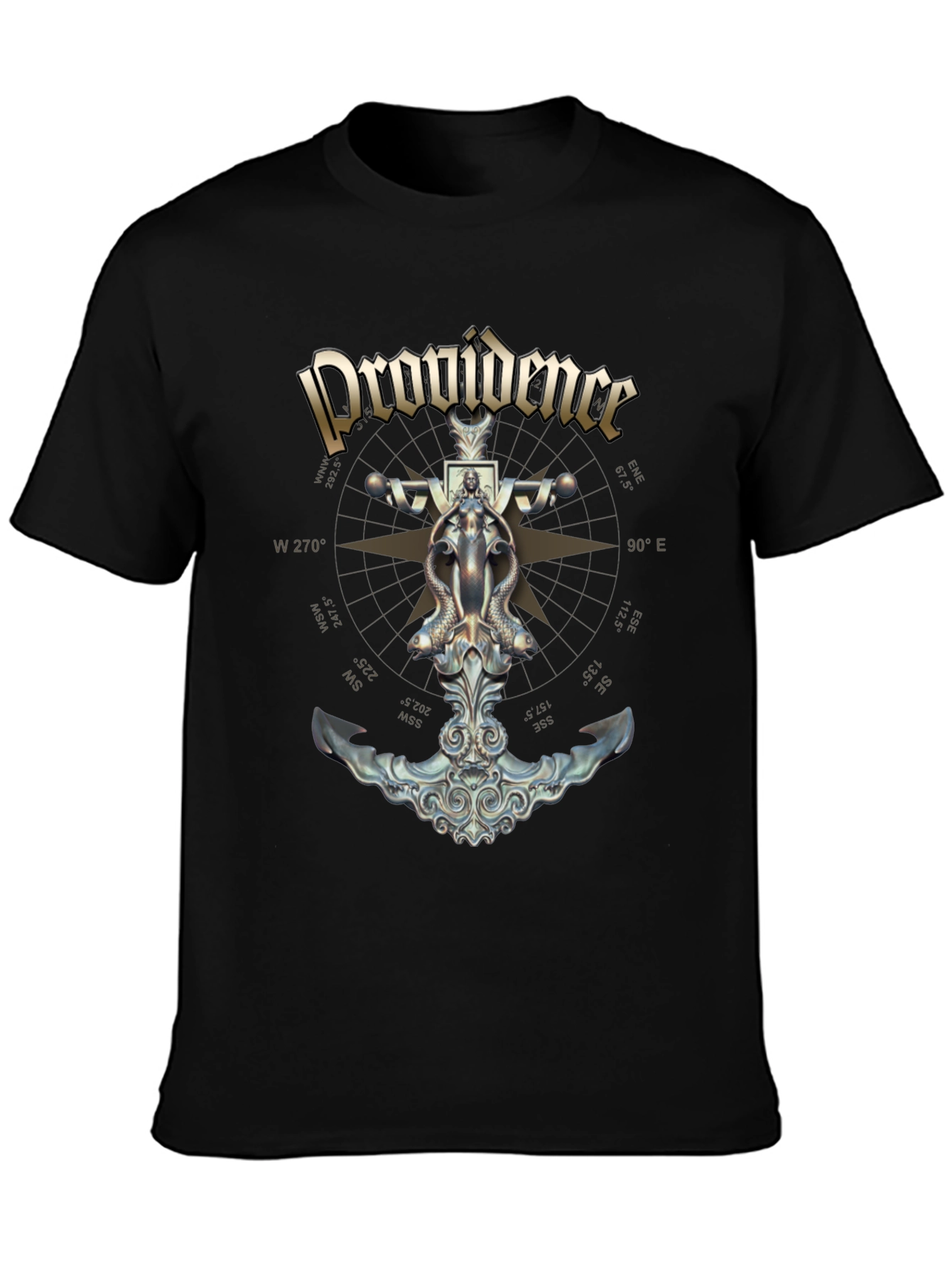 Providence Nautical Anchor Compass Rose Graphic Tee