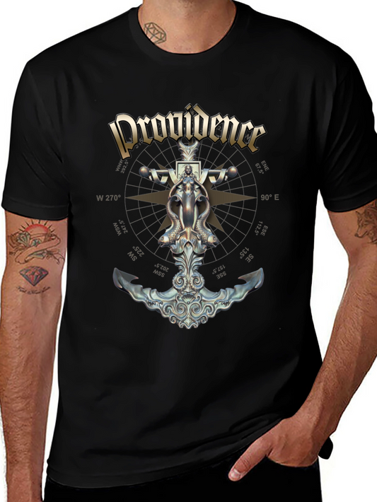Providence Nautical Anchor Compass Rose Graphic Tee