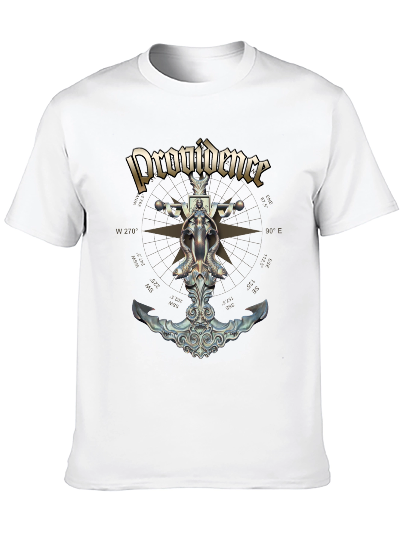 Providence Nautical Anchor Compass Rose Graphic Tee