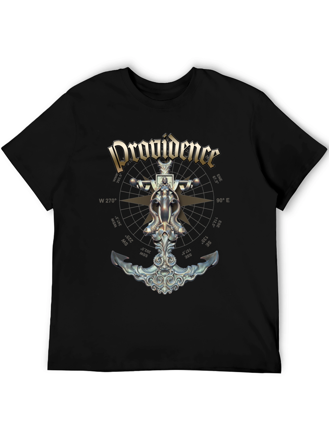 Providence Nautical Anchor Compass Rose Graphic Tee