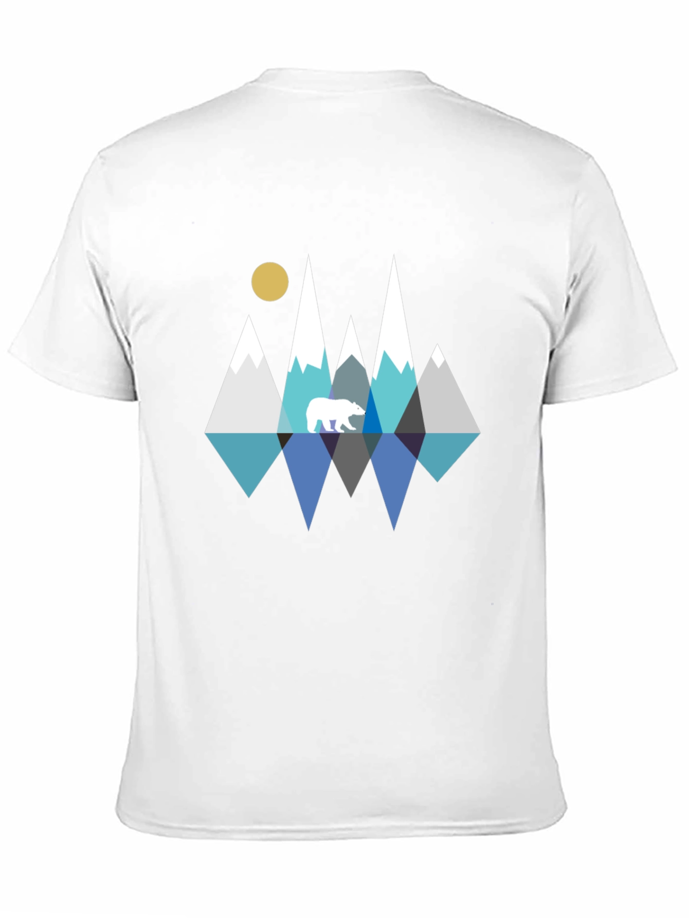 Geometric Bear & Mountain Graphic Tee