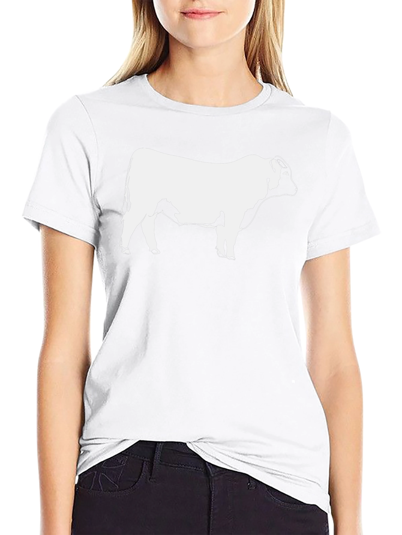 Bull Graphic T-Shirt - Black Short Sleeve Casual