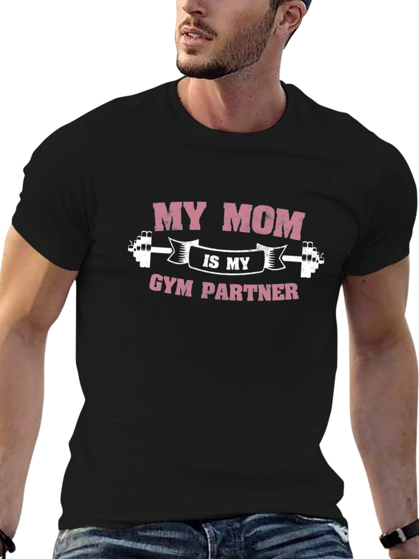 My Mom is My Gym Partner Graphic Tee