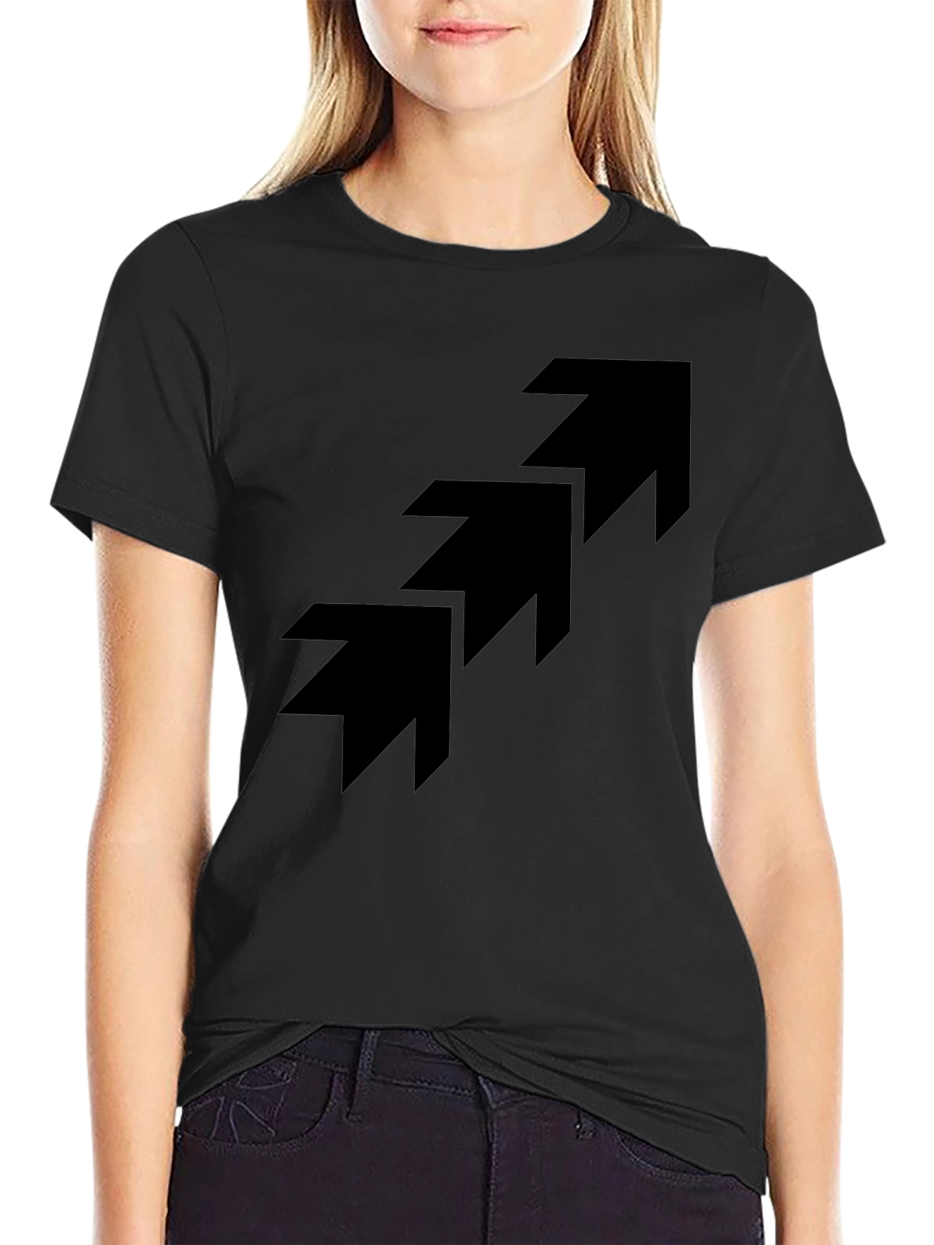 Modern Arrows Black Graphic Tee