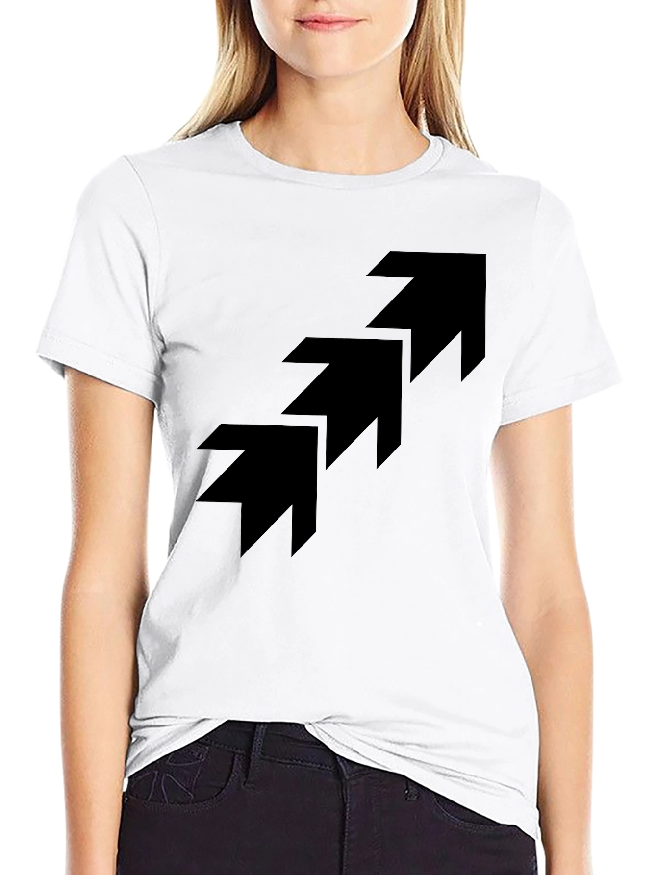 Modern Arrows Black Graphic Tee