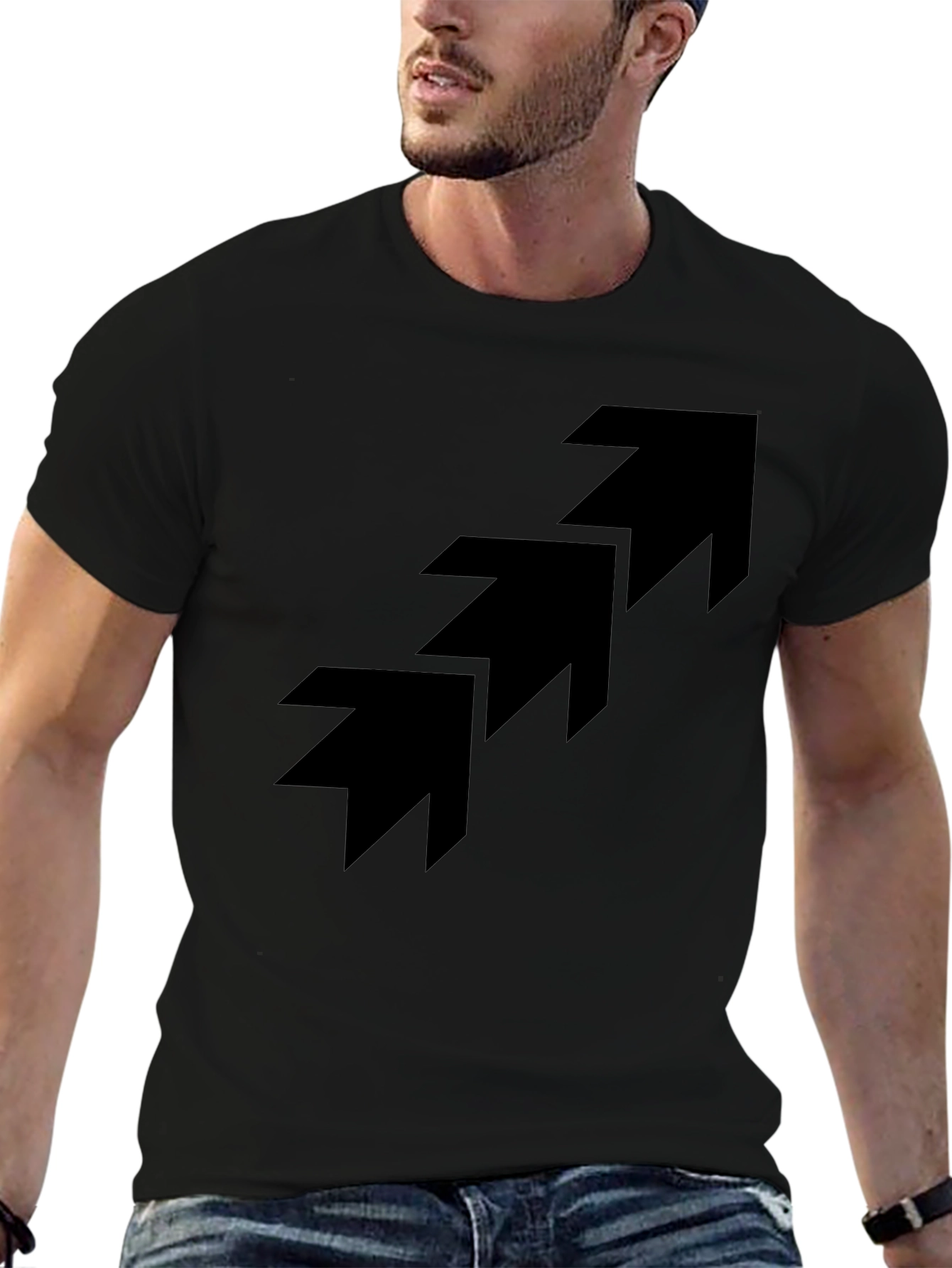 Modern Arrows Black Graphic Tee