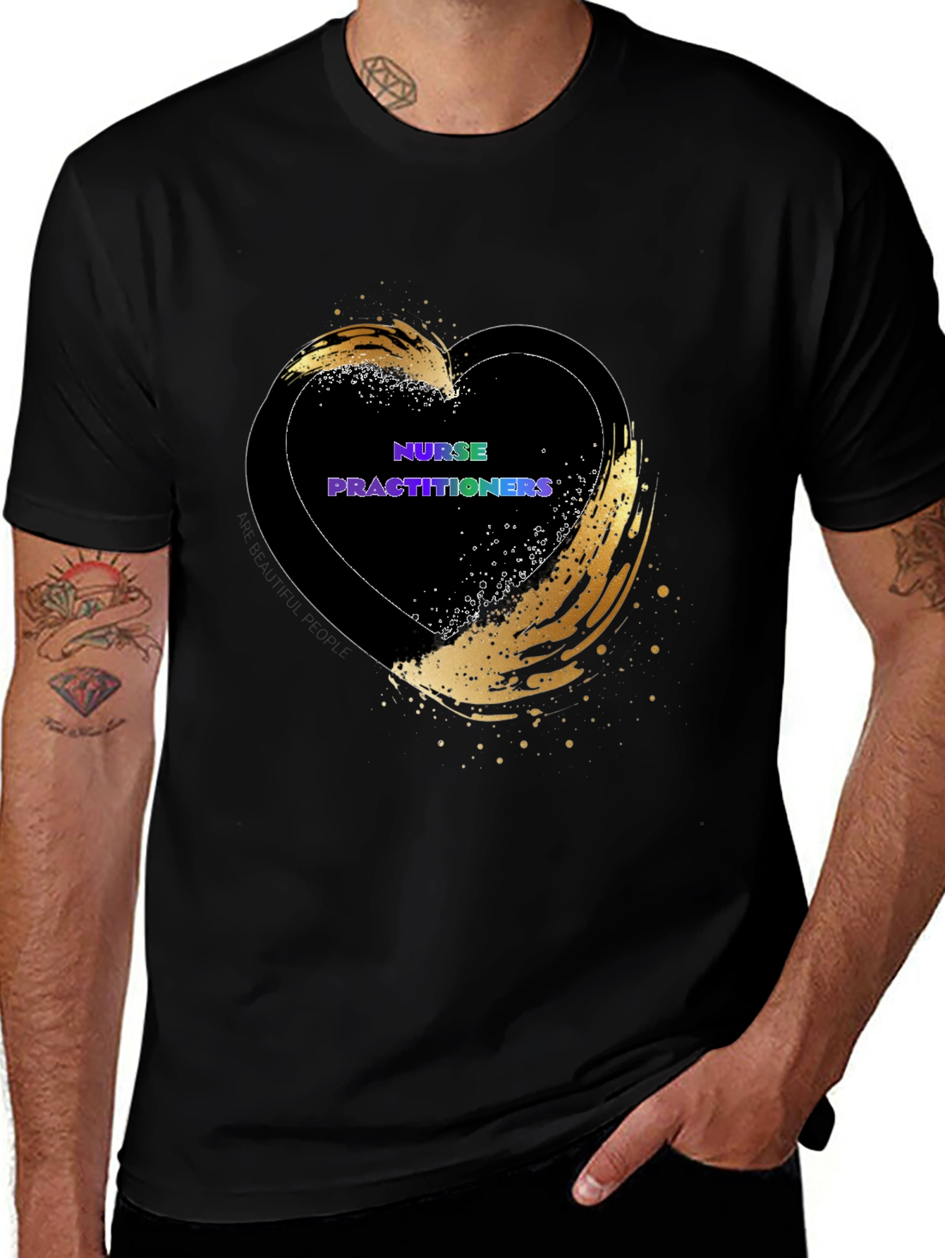 Nurse Practitioner Heart Graphic T-Shirt
