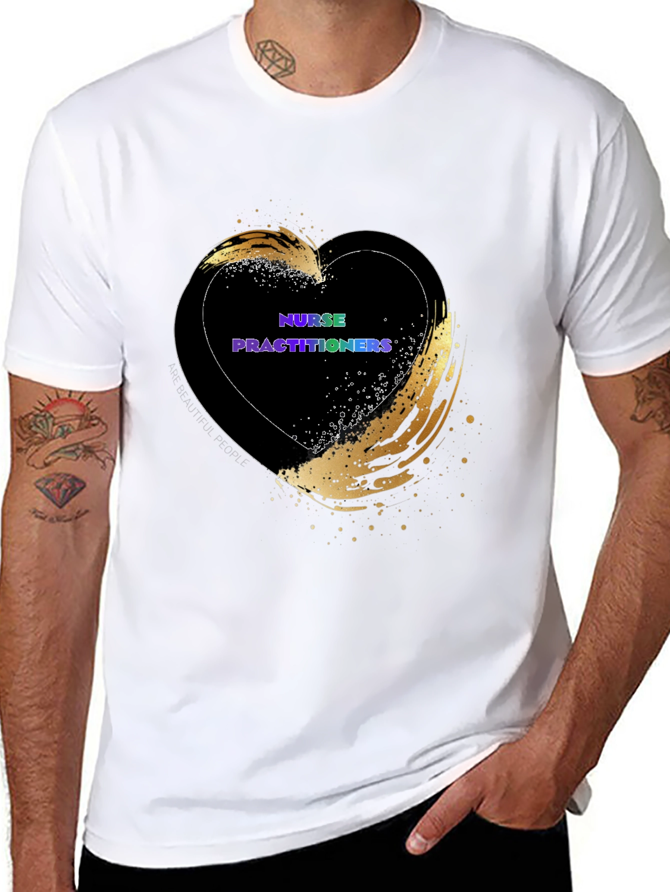 Nurse Practitioner Heart Graphic T-Shirt
